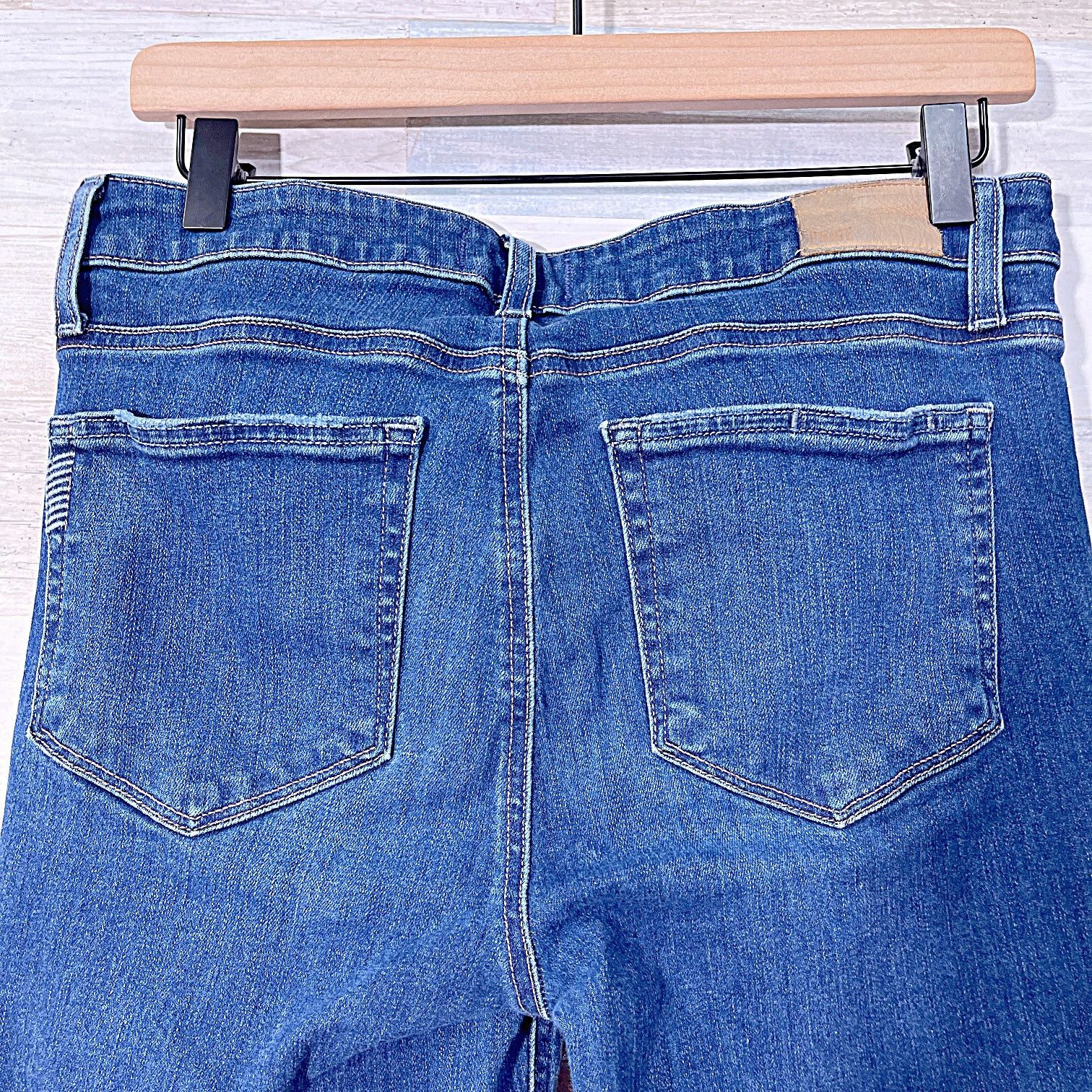 Paige PAIGE Shelby Crop Flare Jeans Blue Dark Wash Womens 30 Size 30" / US 8 / IT 44 - 6 Thumbnail