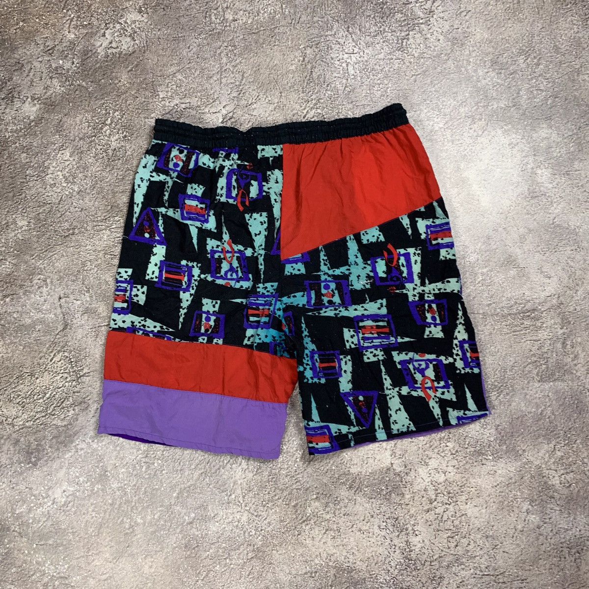Vintage Vintage Y2K Baggy Swim Shorts Rave Graphic Streetwear 36 Size US 36 / EU 52 - 2 Thumbnail