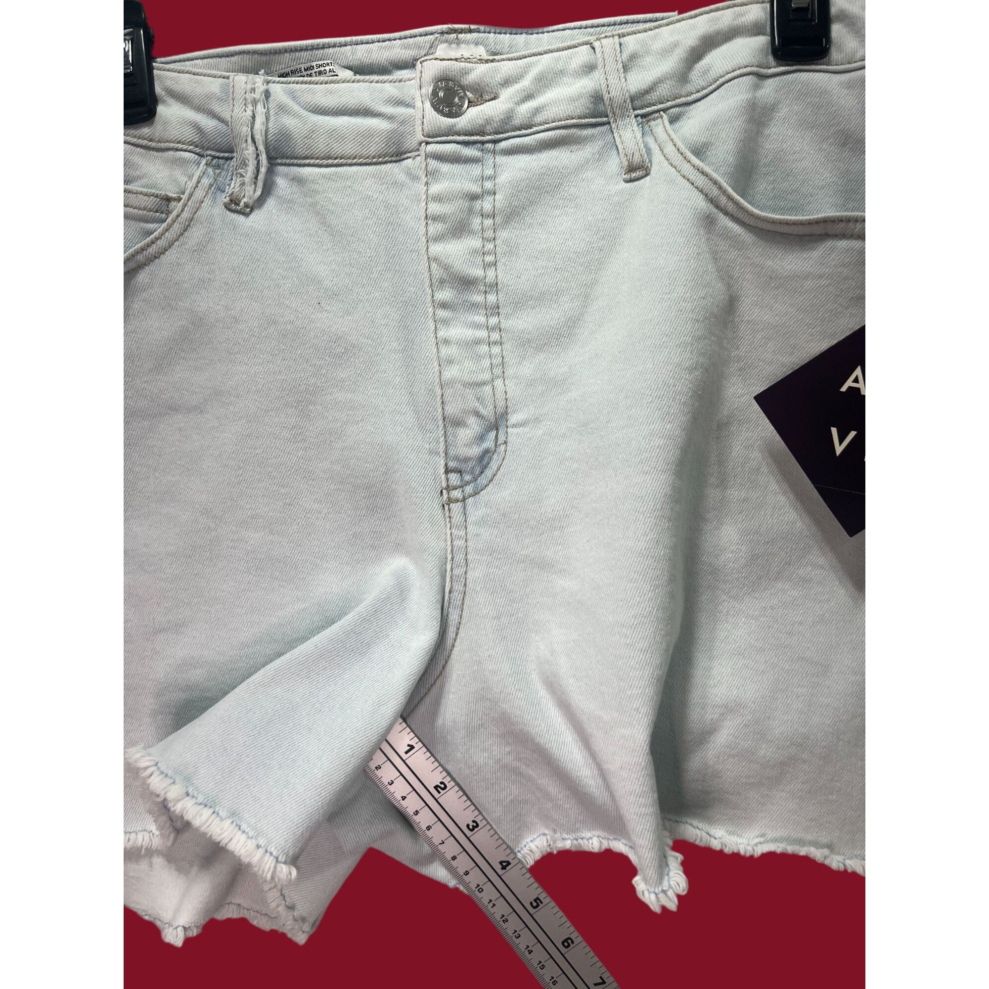 Other Ava & Viv - Women's High-Rise Denim Shorts - Slim Fit - Ligh Size 37" - 7 Thumbnail