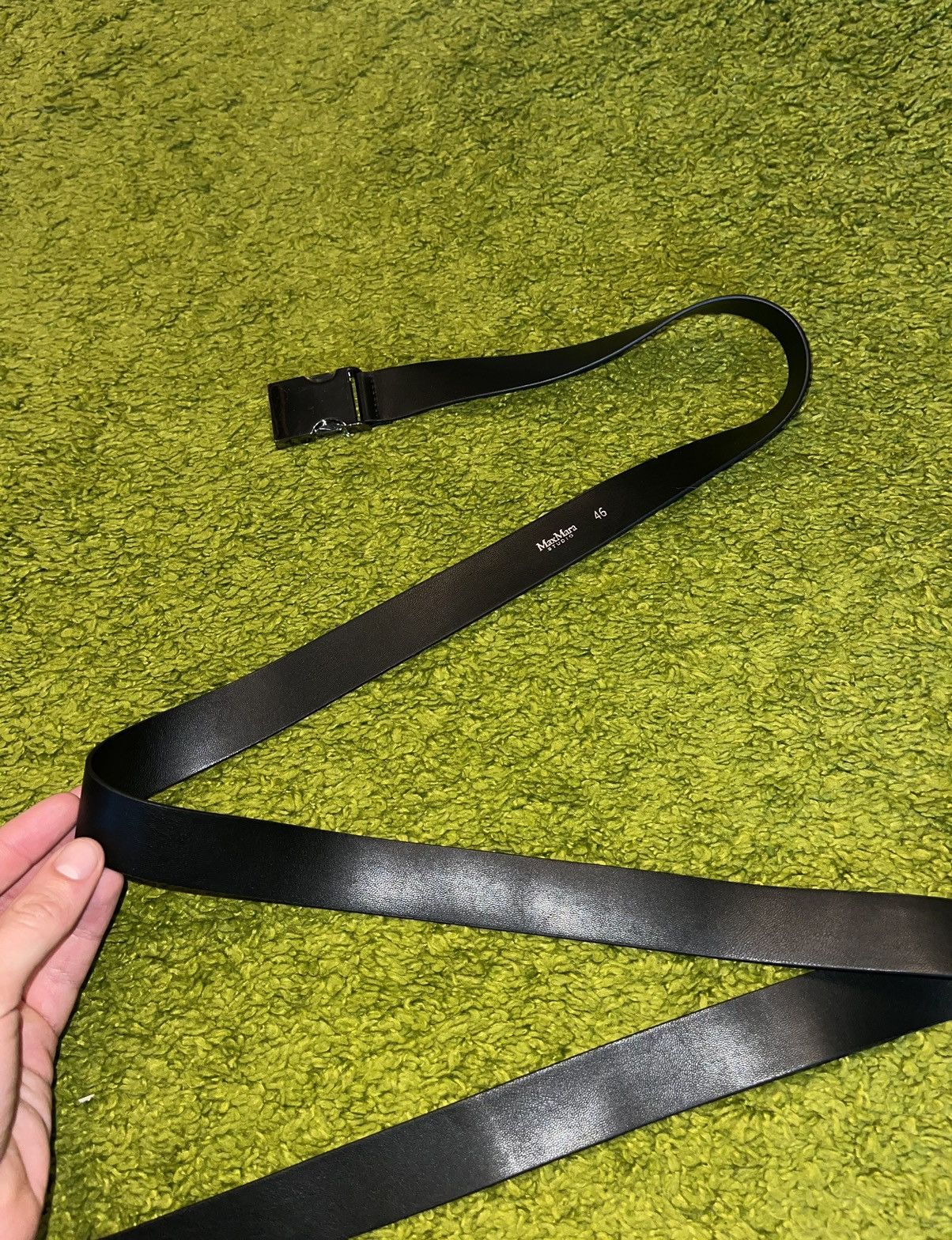 Max Mara Max Mara Studio real soft leather fastex long belt black Size ONE SIZE - 13 Thumbnail
