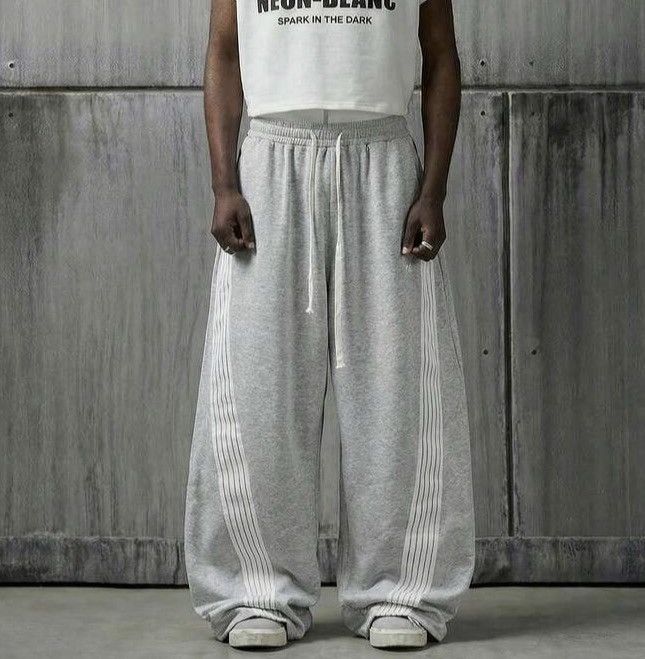 Japanese Brand Fukiishi x oue Striped Baggy Pants Size US 29 - 1 Thumbnail