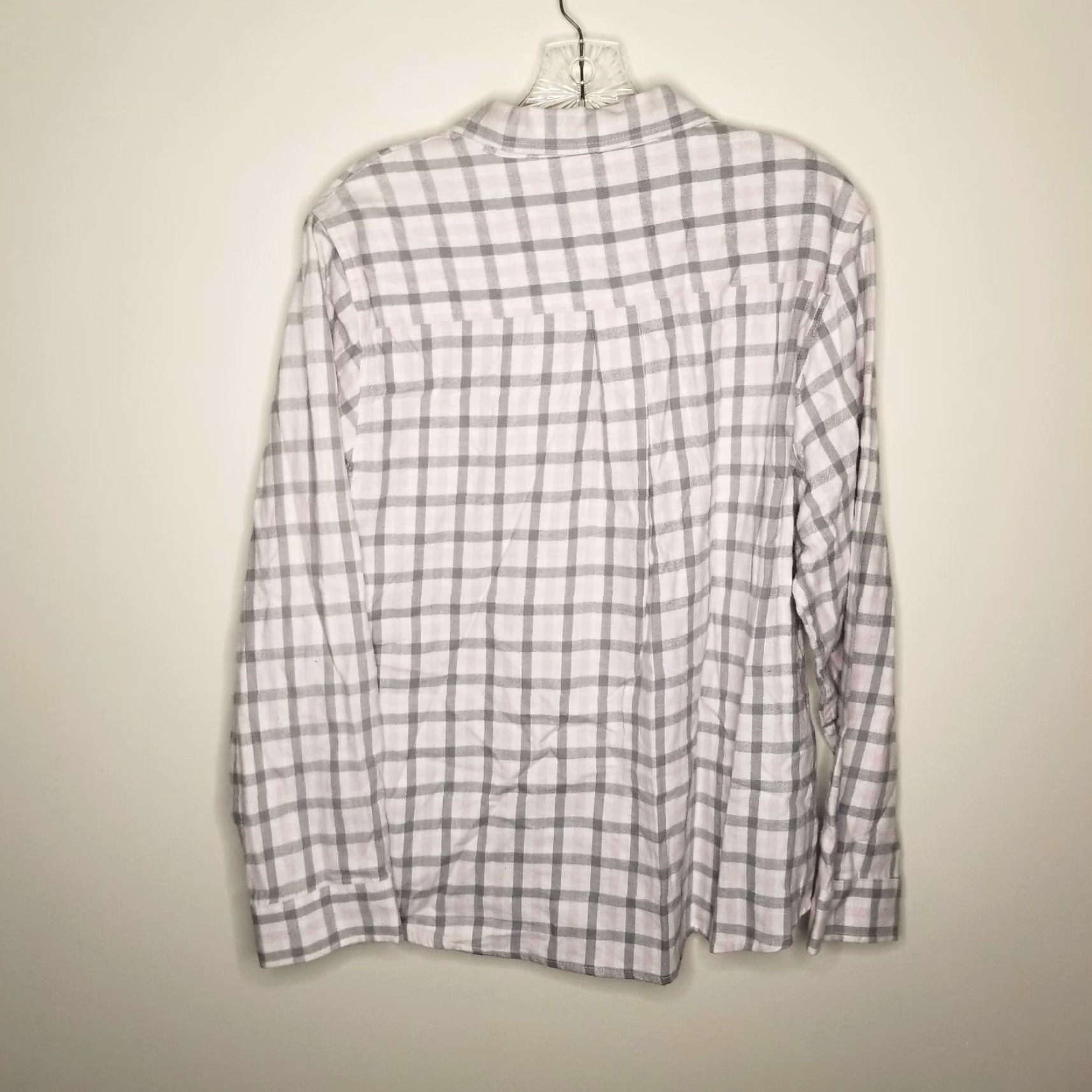 Pinko VINTAGE Northcrest Pajama Top Shirt Long Sleeve Button Up Pink 1X Womens Plus Size Nightwear Pink 1X Women Size XL / US 12-14 / IT 48-50 - 5 Thumbnail