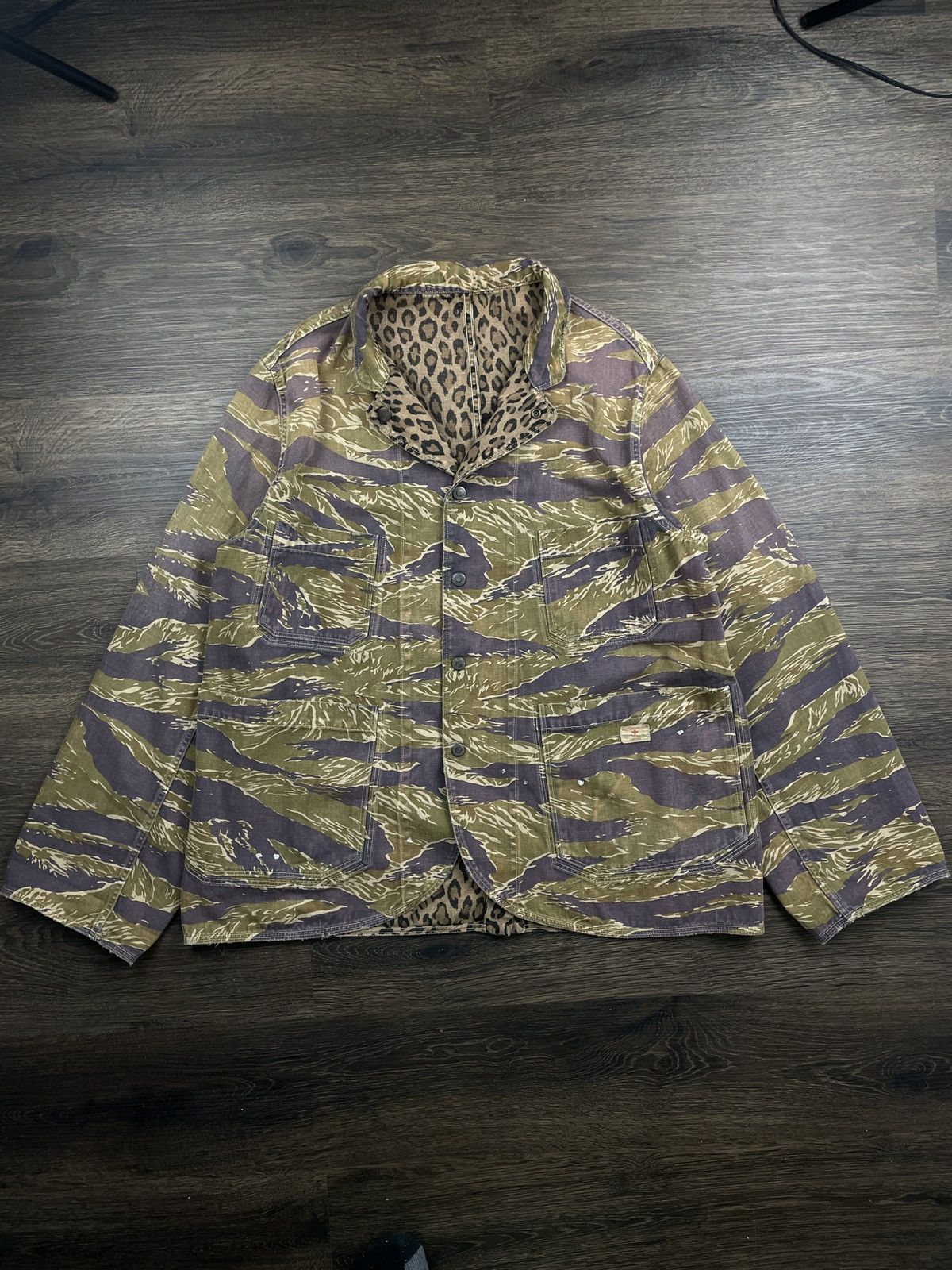 Reversible Tiger Stripe & Leopard Camo Jacket