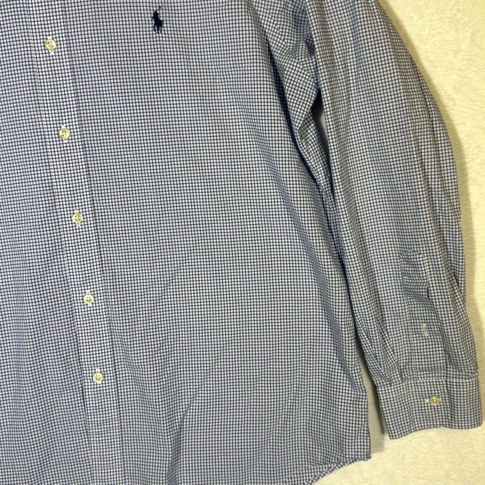 Ralph Lauren Ralph Lauren Shirt Mens XL Blue White Gingham Button Down Long Sleeve Stretch Size US L / EU 52-54 / 3 - 5 Thumbnail