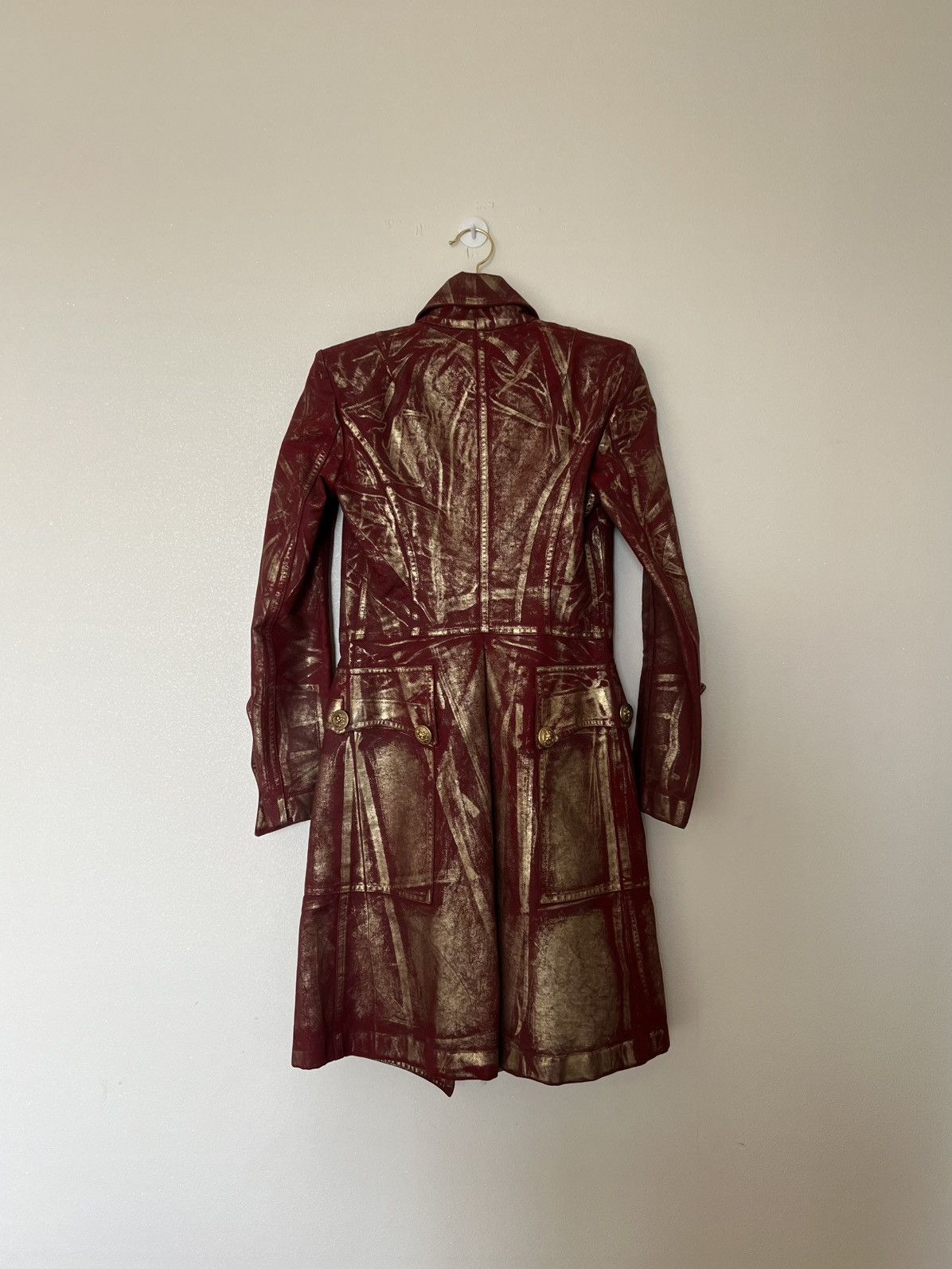 Balmain Balmain Gold Brushed One-of-One Napoleon Coat Size US XXS / EU 40 - 2 Thumbnail