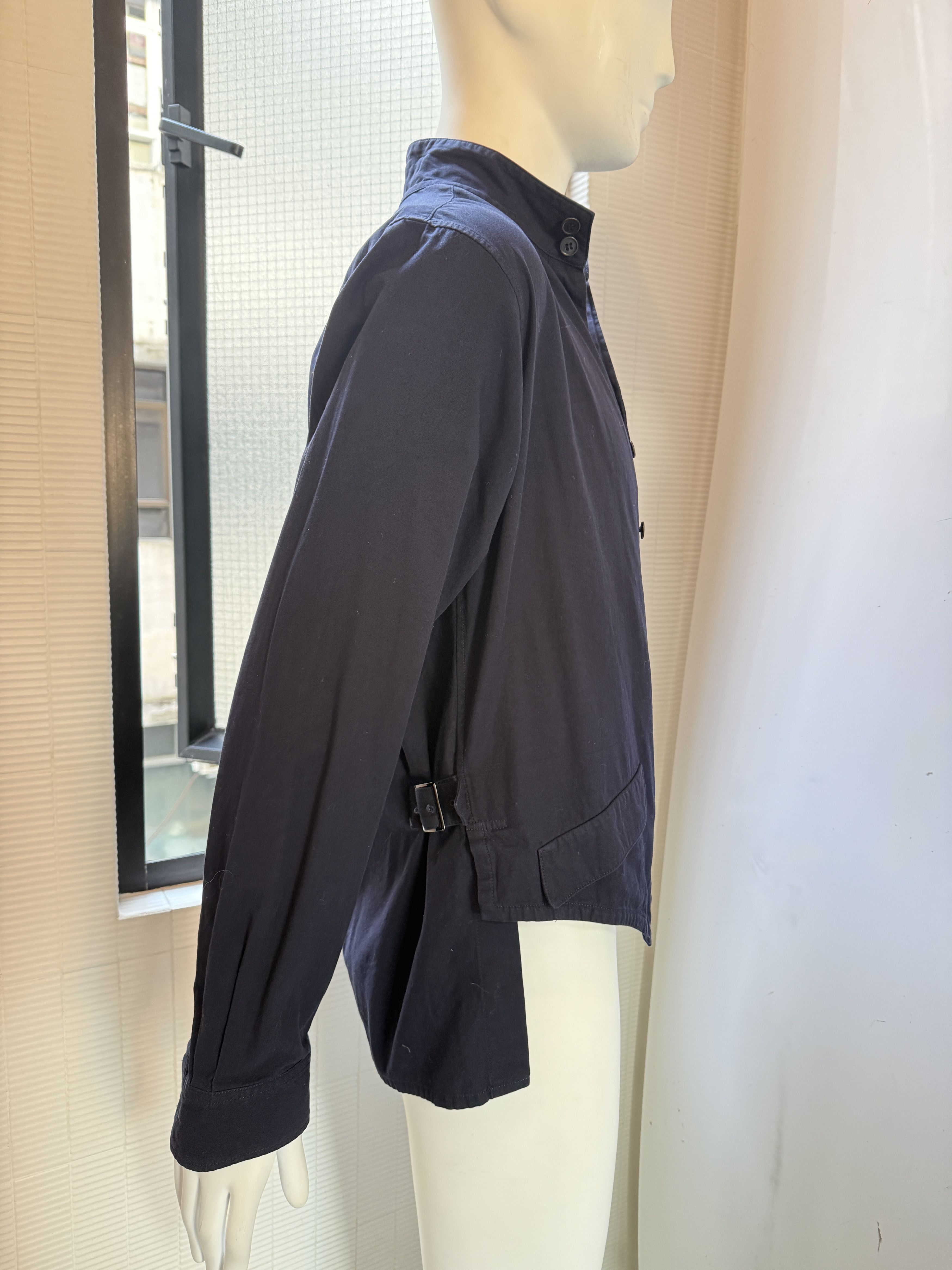 Yohji Yamamoto YOHJI YAMAMOTO HOMME navy hi neck cropped front flap pocketed overshirt JP3 L Size US L / EU 52-54 / 3 - 14 Thumbnail