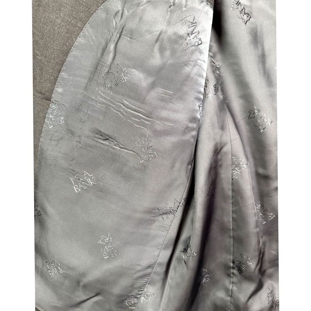 Jos. A. Bank Jos. A. Bank Wool Blazer Mens 43R Grey Signature Gold 2 Button Suit Coat Size 46R - 7 Thumbnail
