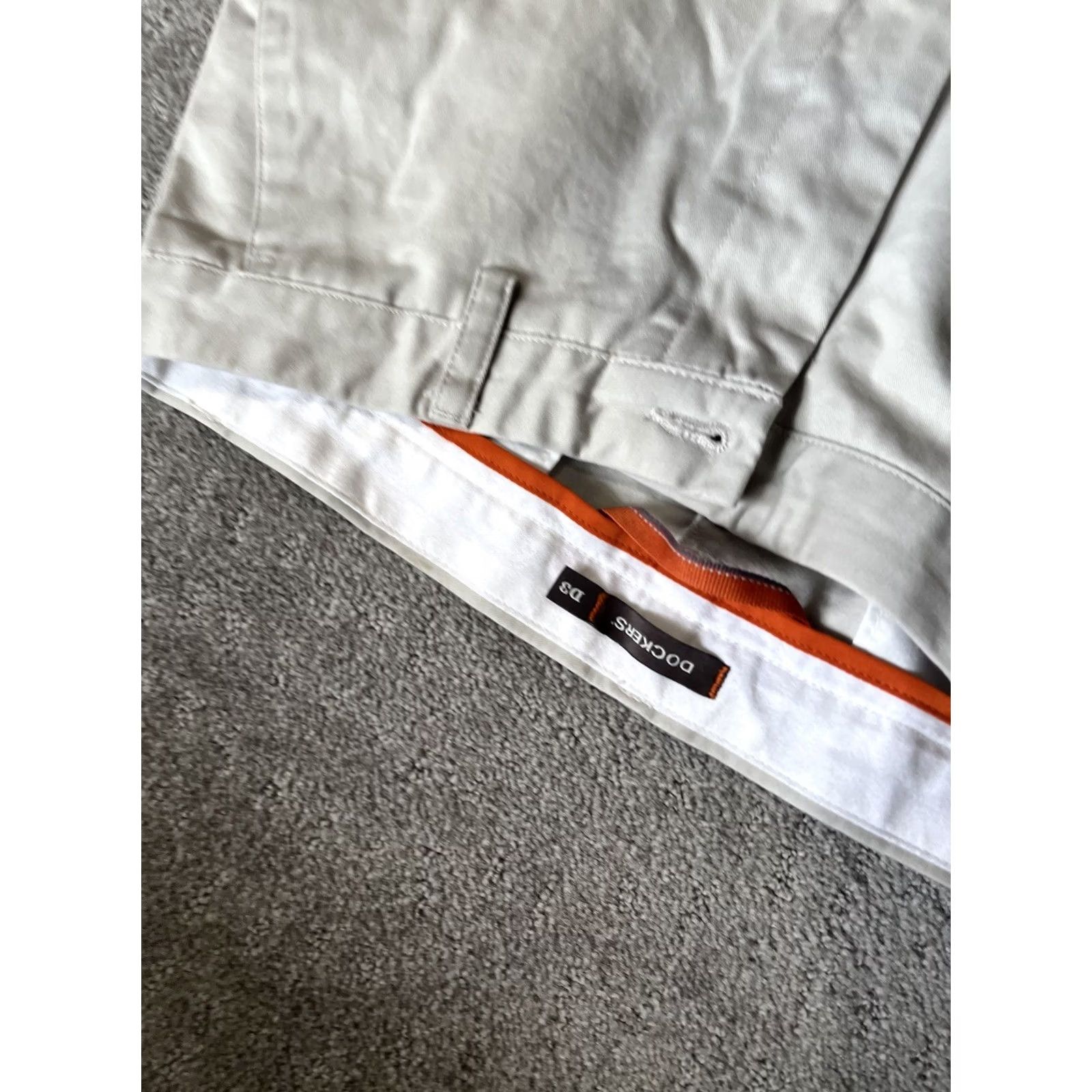 Dockers DOCKERS Mens Pants Classic Fit D3 Flat Front Beige Size 34x30 Pocket Size US 34 / EU 50 - 5 Thumbnail