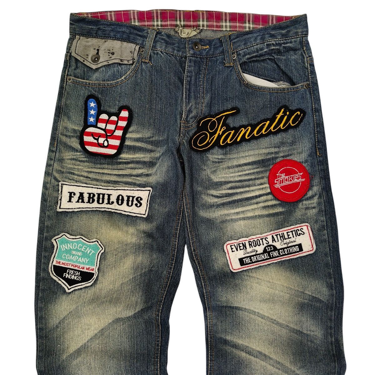 Japanese Brand Vintage Y2K Japanese Gumu Intl Patches Punk Style Denim Size US 32 / EU 48 - 4 Thumbnail