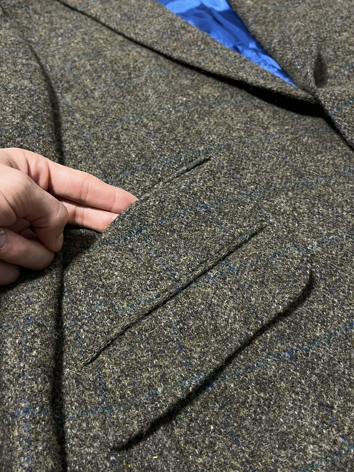 Harris Tweed Vintage Harris Tweed x Charless Tyrwhitt Cheked Wool Blazer Size 46R - 4 Thumbnail
