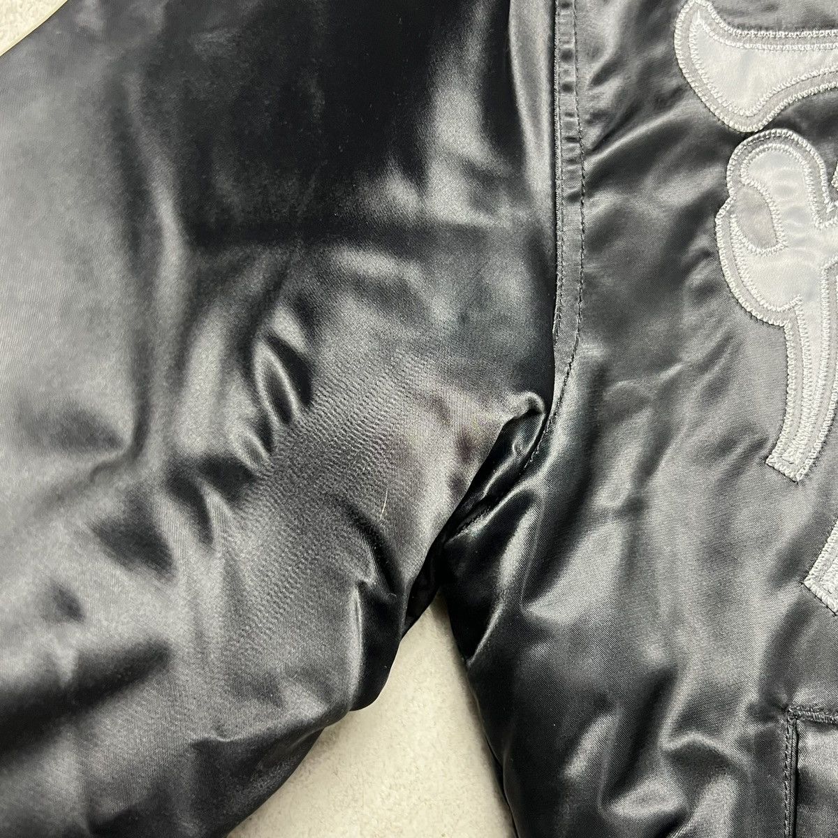 Bape Bape Black Satin Virsity Bombes Jacket Size US M / EU 48-50 / 2 - 12 Thumbnail