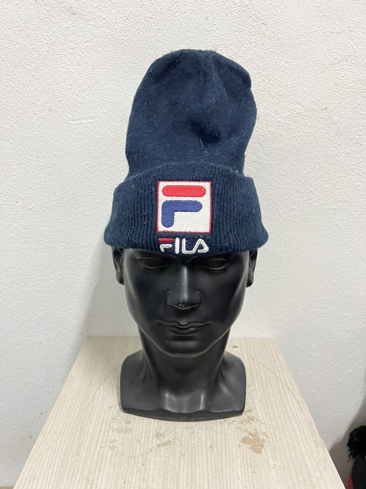 Fila Vintage Fila Big Logo Beanie Hat Size ONE SIZE - 2 Thumbnail