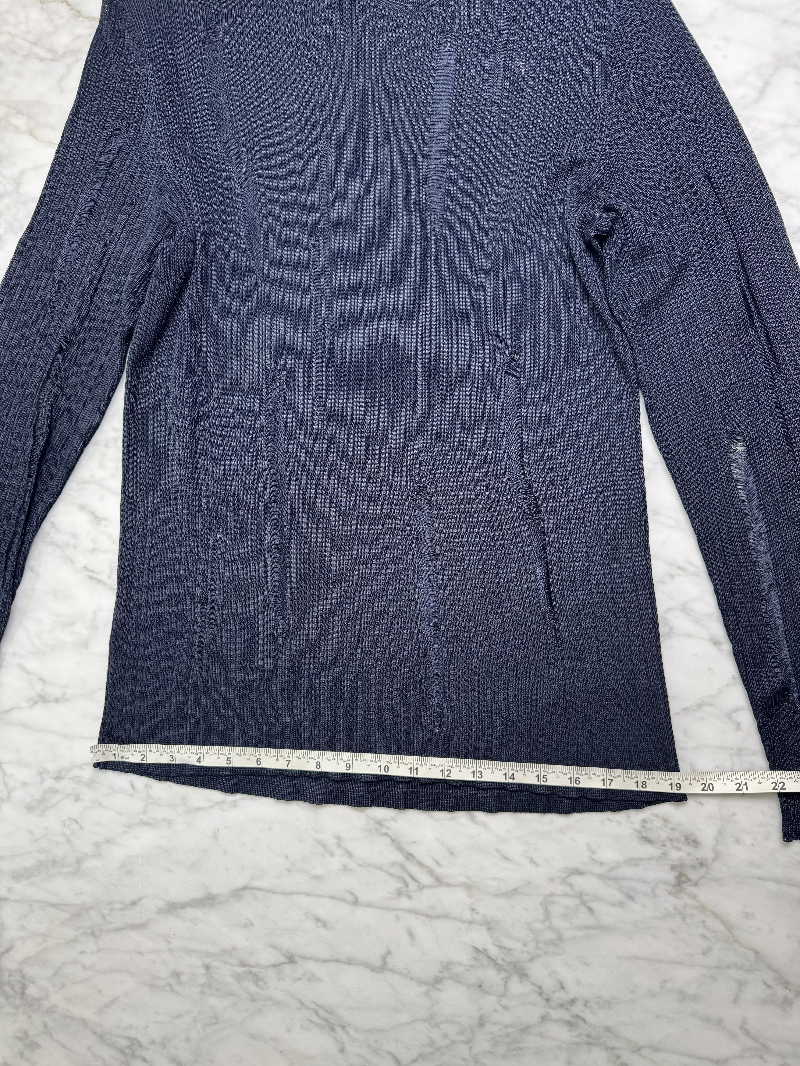 LGN LOUIS GABRIEL NOUCHI Navy Cutout Turtleneck Size US L / EU 52-54 / 3 - 4 Thumbnail