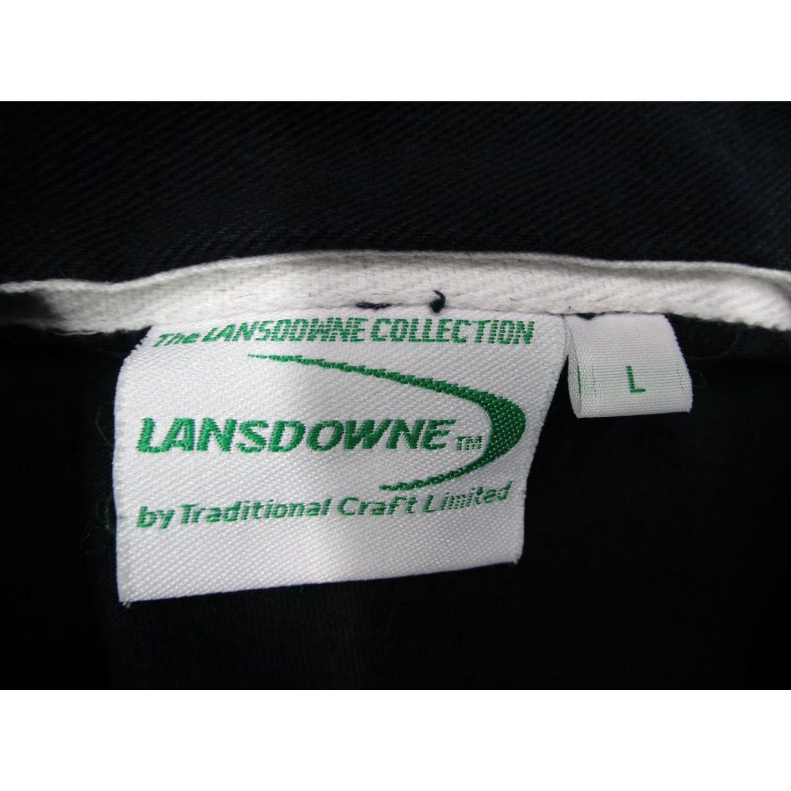 Vintage Lansdowne Mens Blue Rugby Shirt Short Sleeve Polo - Ireland Spellout Embroidered Logo, 100% Cotton, Classic Fit, L Size US L / EU 52-54 / 3 - 3 Thumbnail
