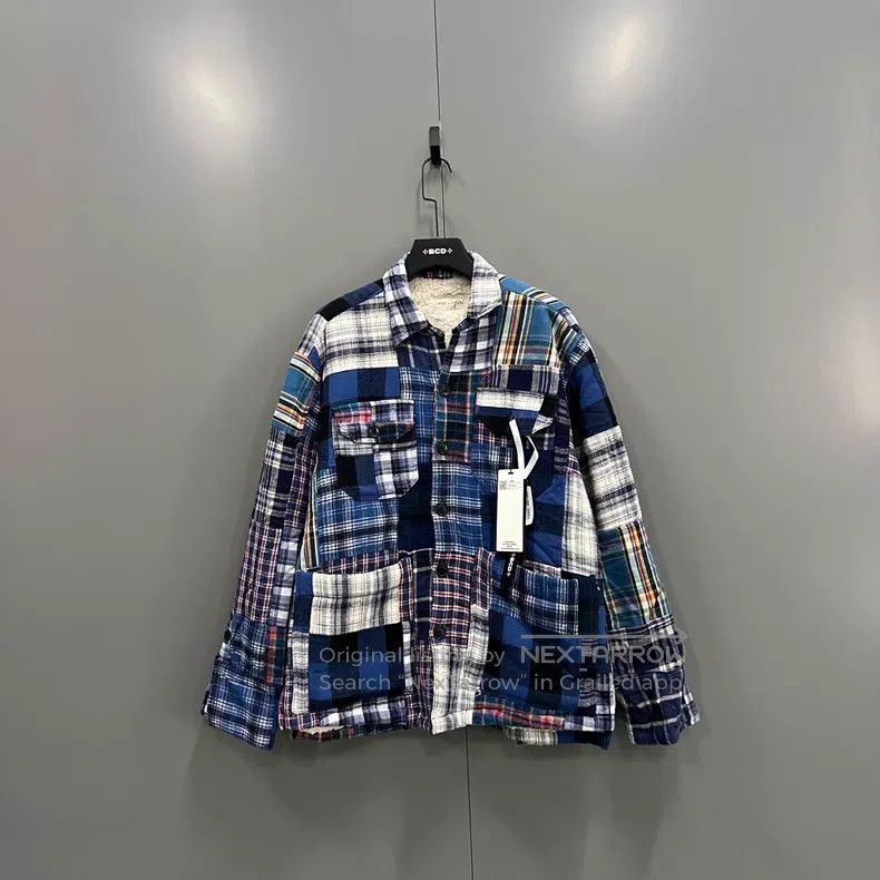 Greg Lauren Greg Lauren Plaid patchwork lamb fur overcoat Size US L / EU 52-54 / 3 - 1 Thumbnail