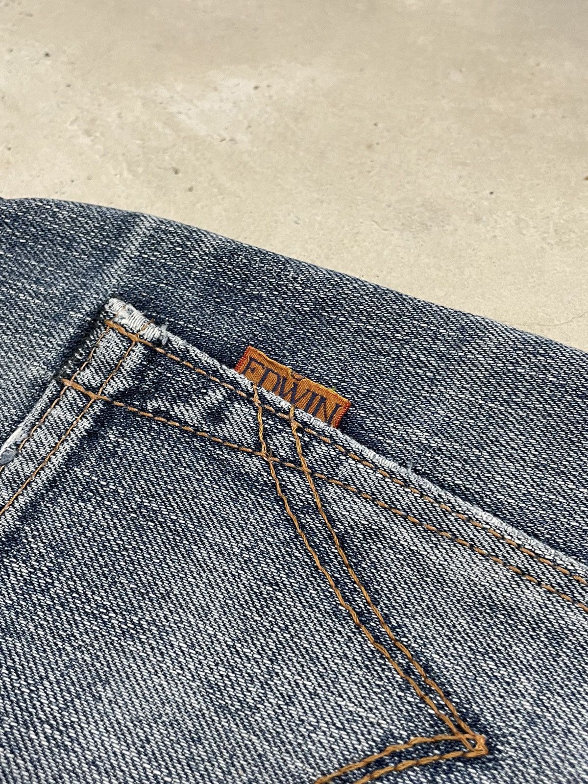 Edwin Edwin 505 Selvedge Buckle Back Whisker Distress Denim A13 Size US 32 / EU 48 - 17 Thumbnail