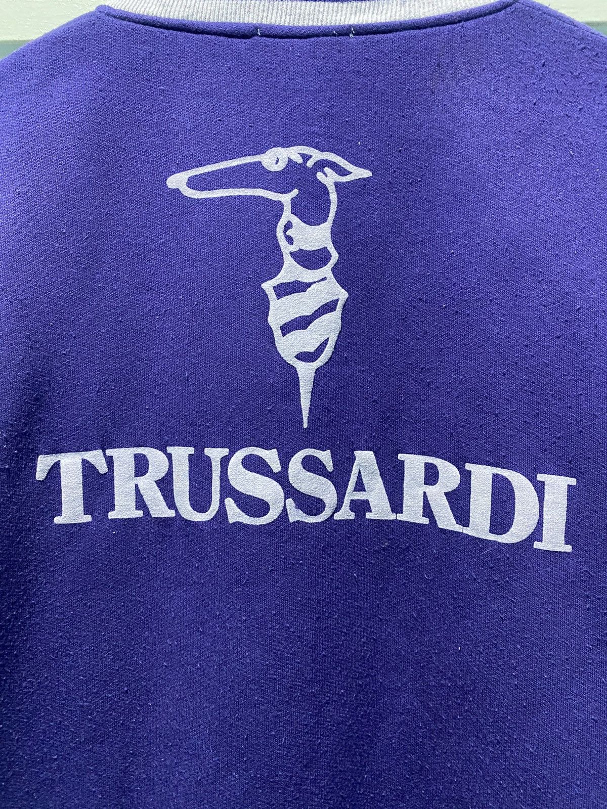 Trussardi Vintage Trussardi Varsity Big Logo Bomber Jacket Size US M / EU 48-50 / 2 - 7 Thumbnail