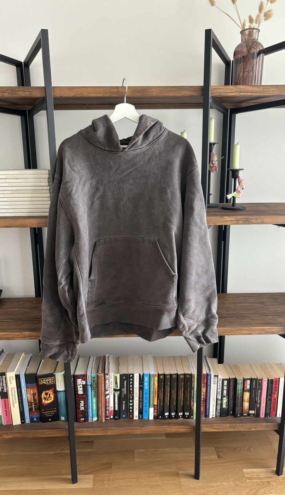 image of Yeezy Season 3 Heavy Hoodie in Grey, Men's (Size Small)