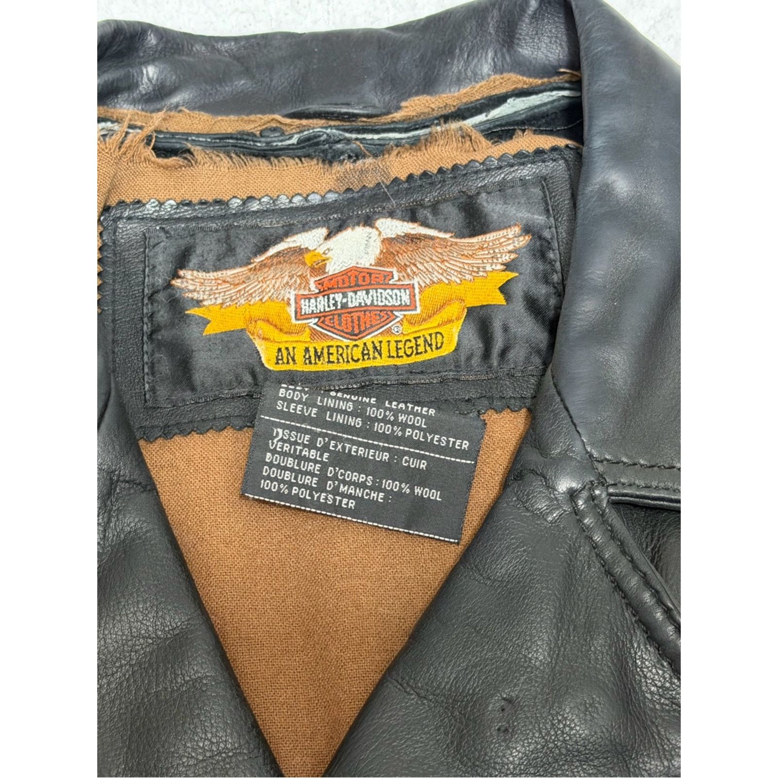 Harley Davidson Vintage Harley Davidson Men’s Stitched Flame Leather Jacket Size US L / EU 52-54 / 3 - 9 Thumbnail