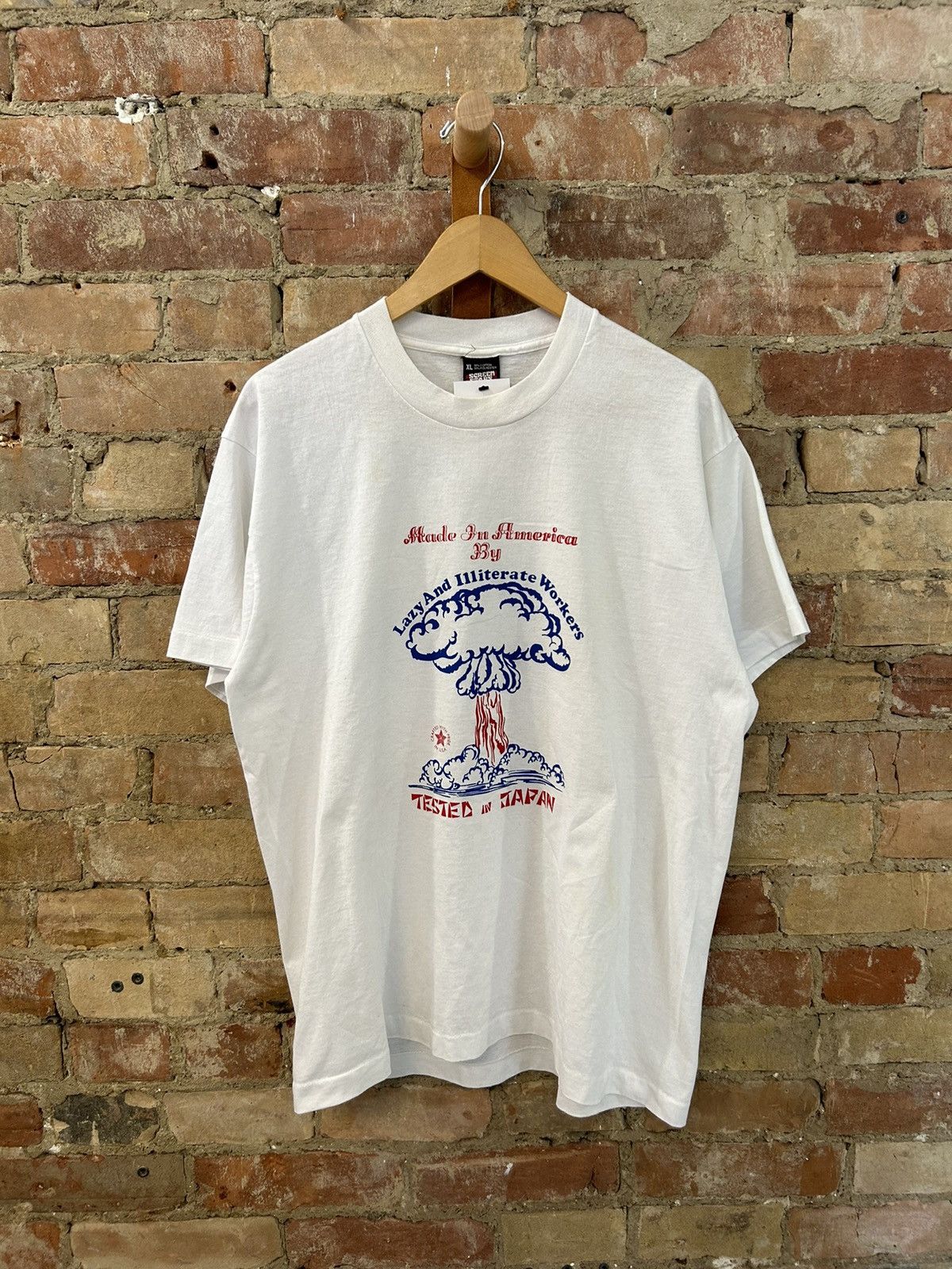 image of Japan Propaganda Nuke Vintage Tee in White, Men's (Size XL)