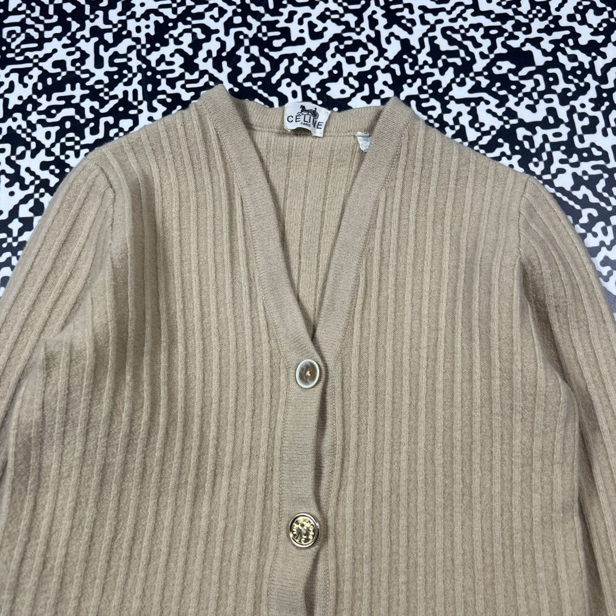 Celine Vintage 90s CELINE Paris Wool Cardigan Luxury Retro Style Size XS / US 0-2 / IT 36-38 - 8 Thumbnail