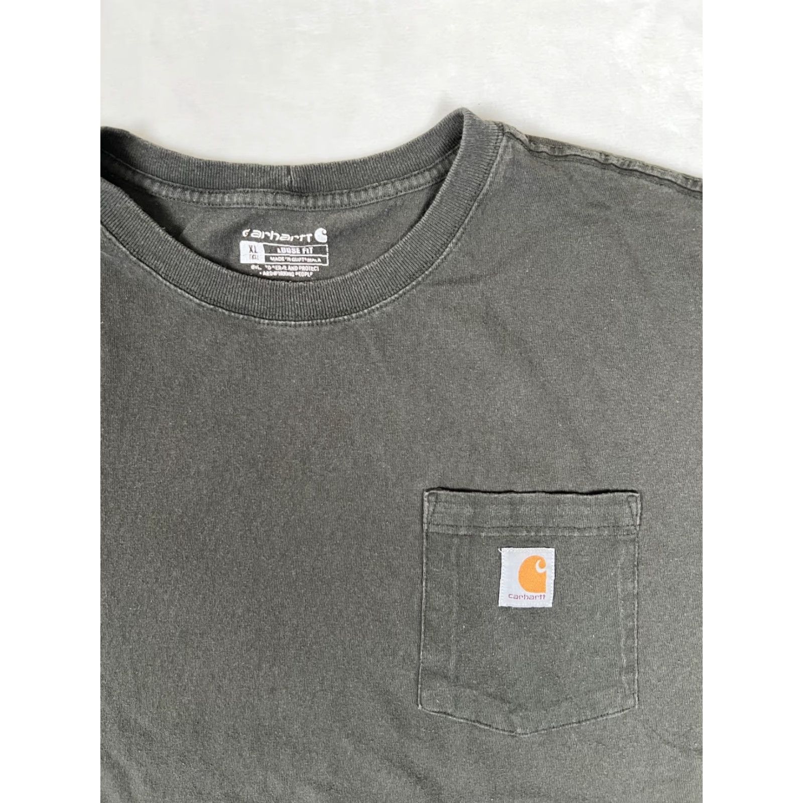Carhartt VINTAGE Carhartt Green Pocket Tee T-Shirt Size XL Tall Loose Fit Grunge 90s Classic Pockets Men K87 Size US XL / EU 56 / 4 - 2 Thumbnail