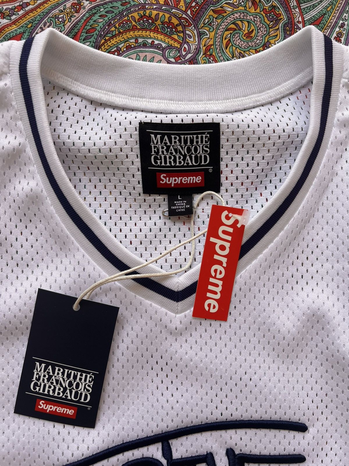 Marithe + Francois Girbaud L Supreme Marithé Francois Girbaud hockey jersey white blue Size US L / EU 52-54 / 3 - 4 Thumbnail