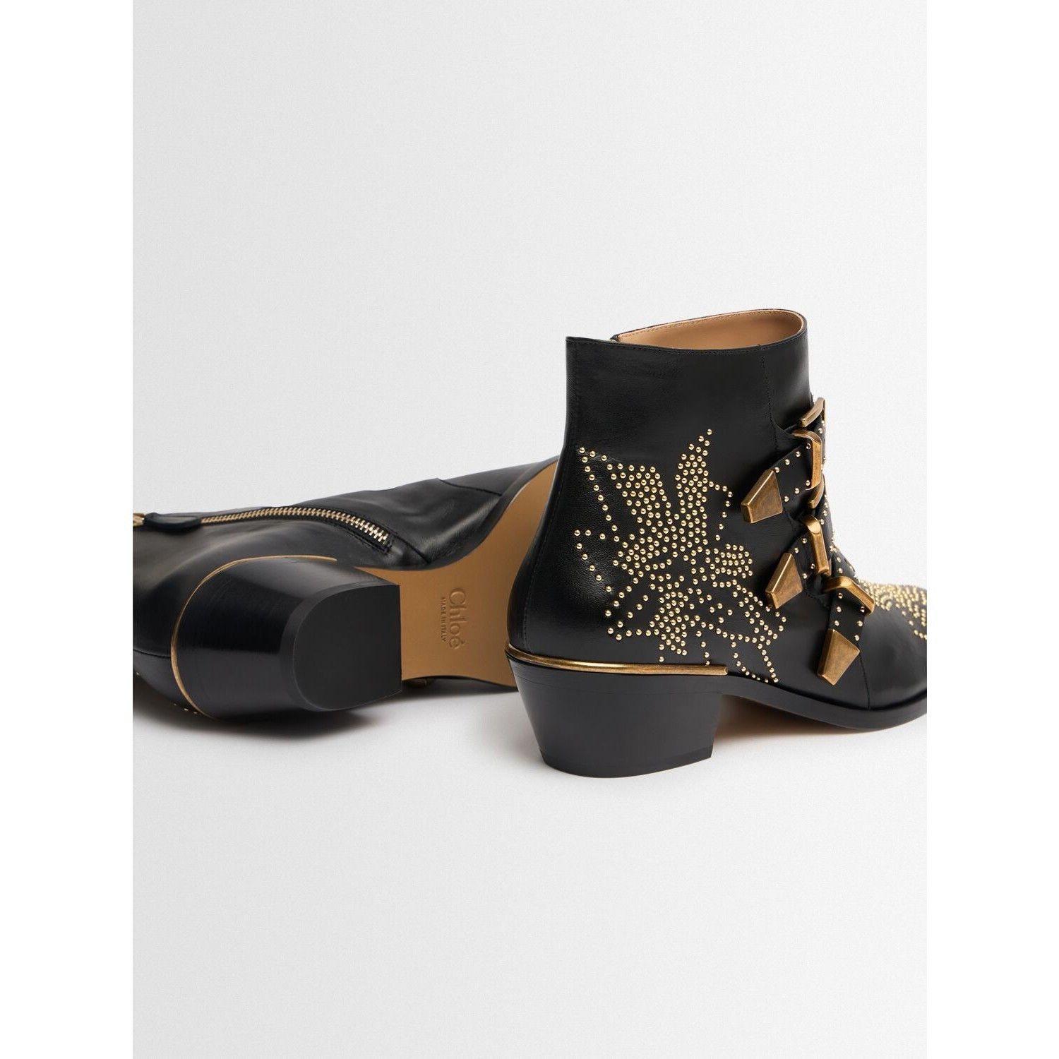 Chloe Chloe Susan Studded Black Leather Ankle Boots New & Authenti Size US 6 / IT 36 - 3 Thumbnail