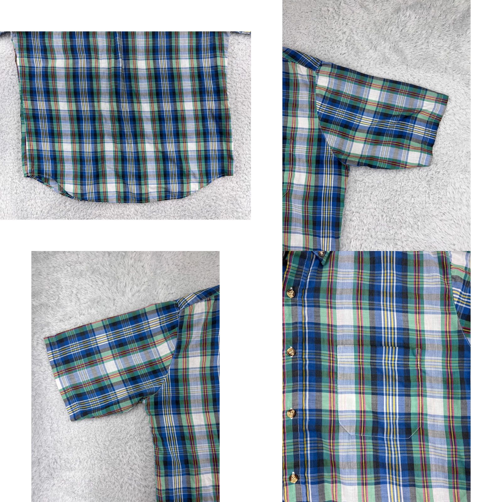 Vintage Saddlebrook Shirt Mens XL Plaid Button-Up Collared Short Sleeve Blue Green Cotton Work Western Rodeo Cowboy American 2000s 2010s Wrangler Twenty X Size US XL / EU 56 / 4 - 8 Thumbnail