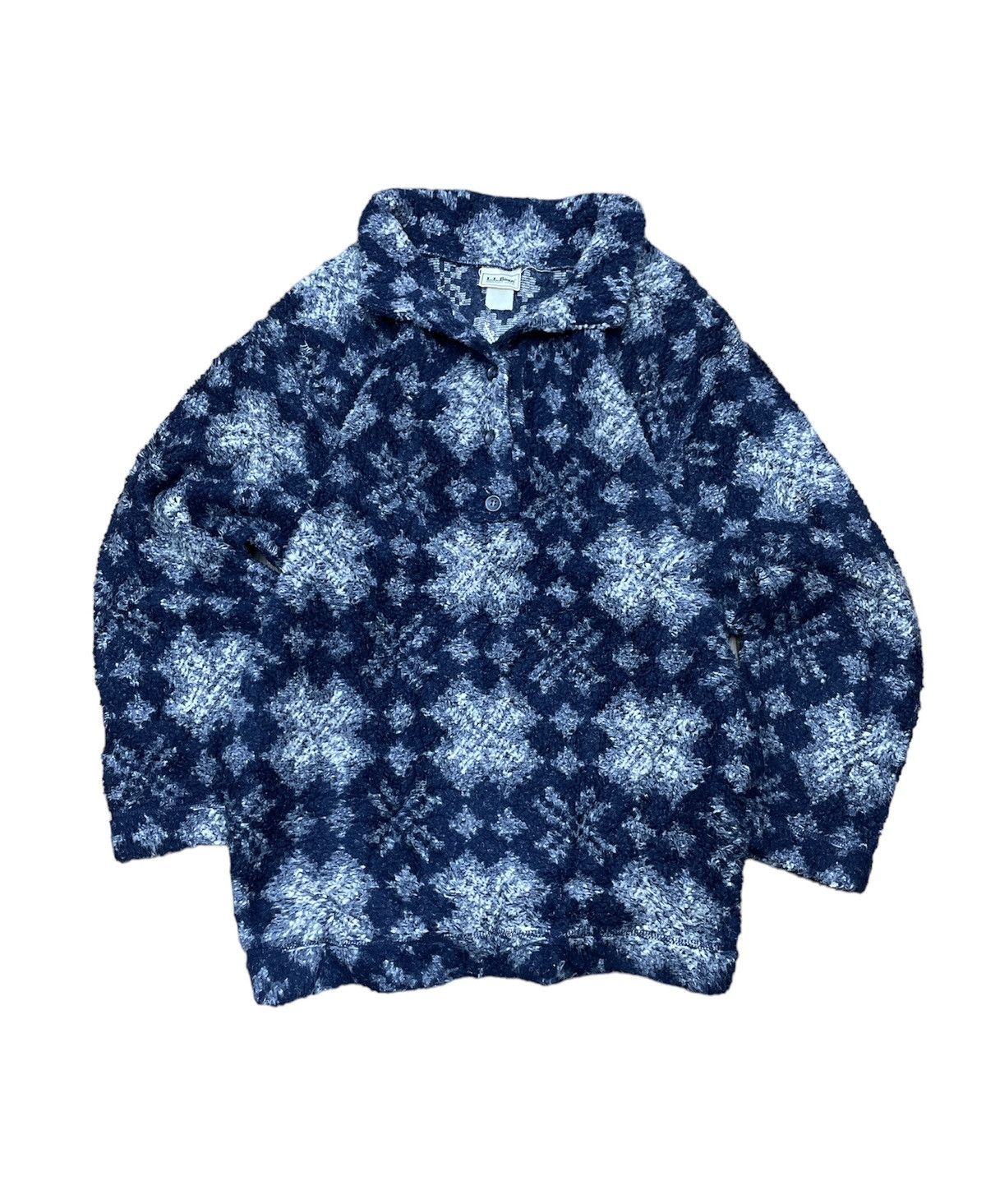 Vintage 90s LL BEAN Pullover Sweater Abstract Knitwear