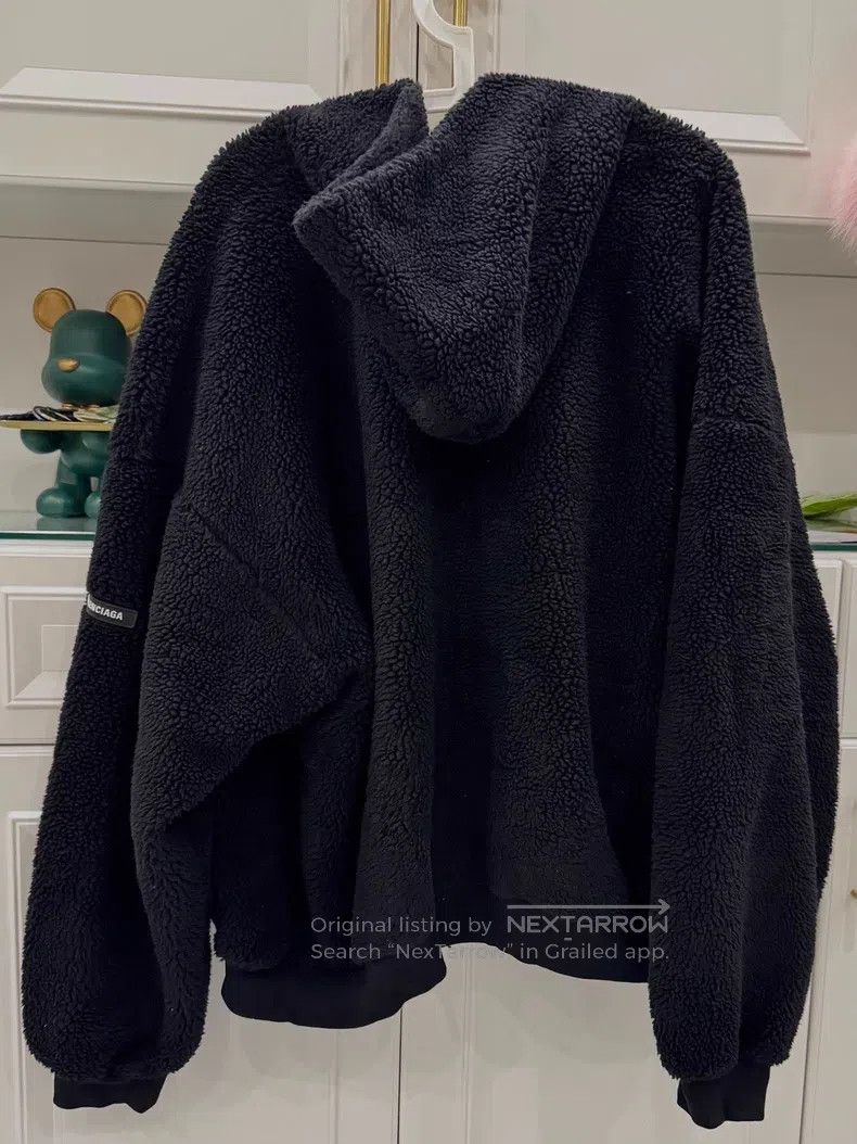 Balenciaga Balenciaga Patch Teddy Fleece Zip-Up Sweatshirt Jacket Size US XL / EU 56 / 4 - 6 Thumbnail