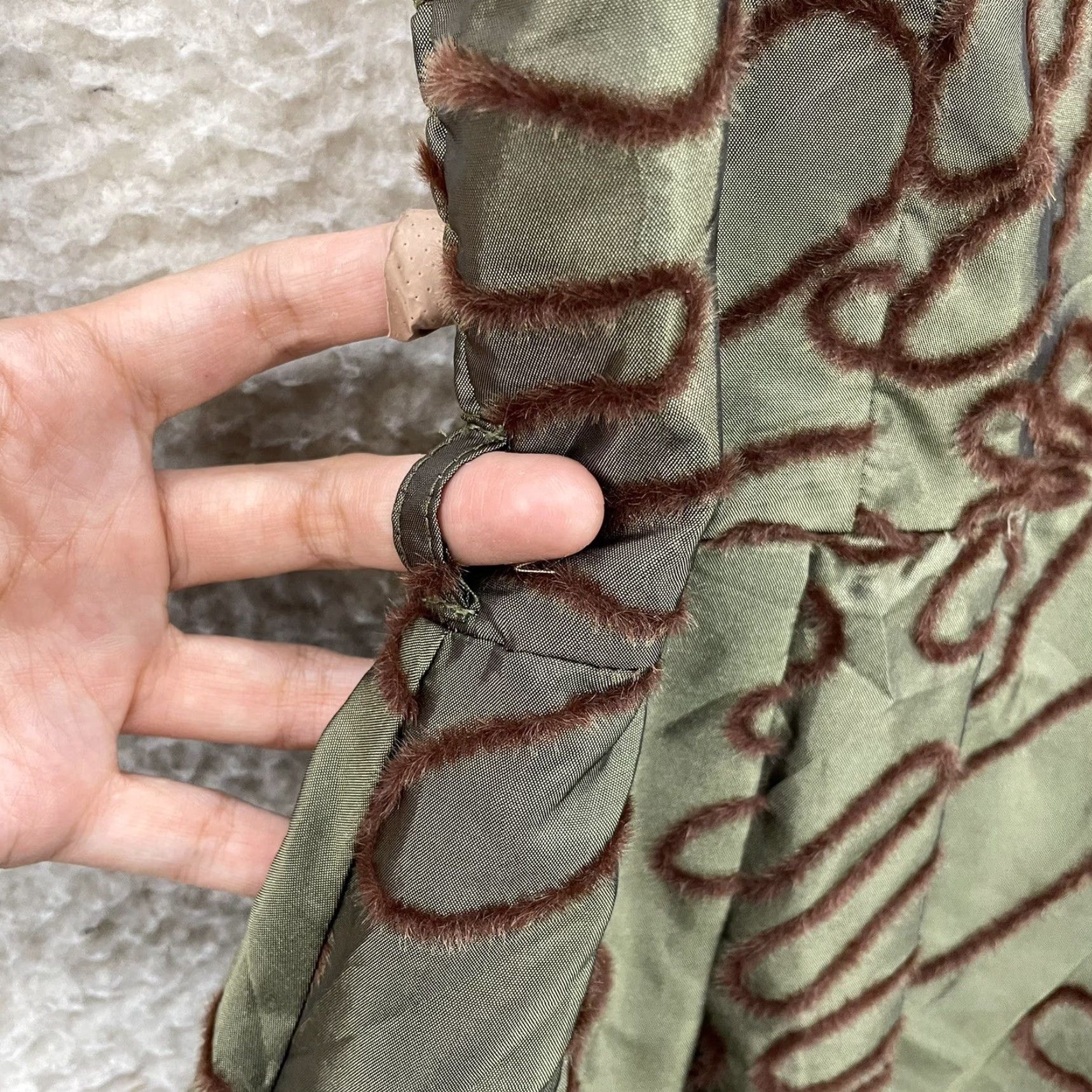 Vintage Y2K Vintage Puff Mini Dress M Medium Green Brown Boho Fairy Grunge Whimsigoth N/A Size M / US 6-8 / IT 42-44 - 6 Thumbnail