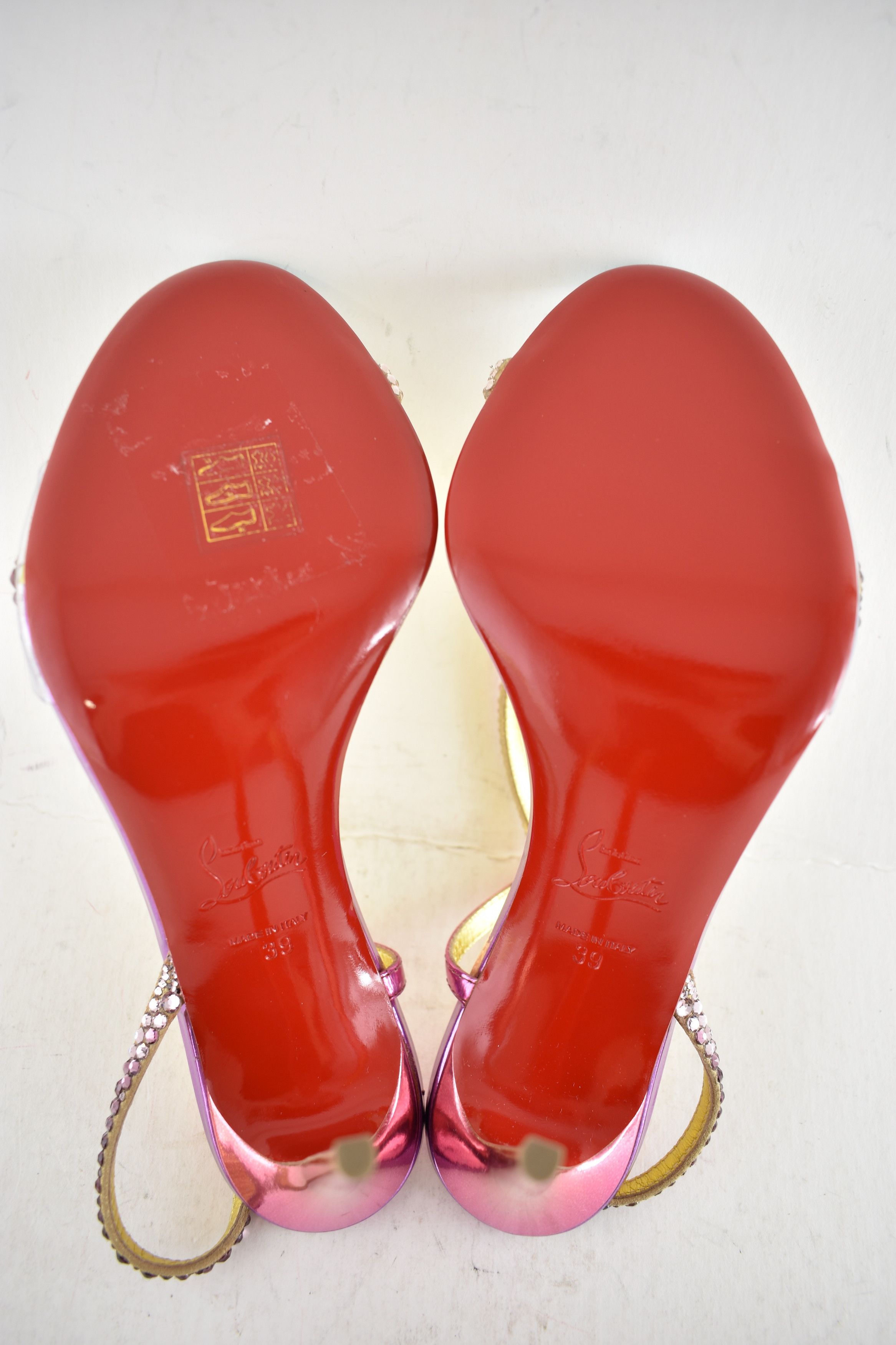 Christian Louboutin Rosalie Strass Boreal 100 Ankle Strap Sandal Heel Pump 39 Size US 9 / IT 39 - 17 Thumbnail