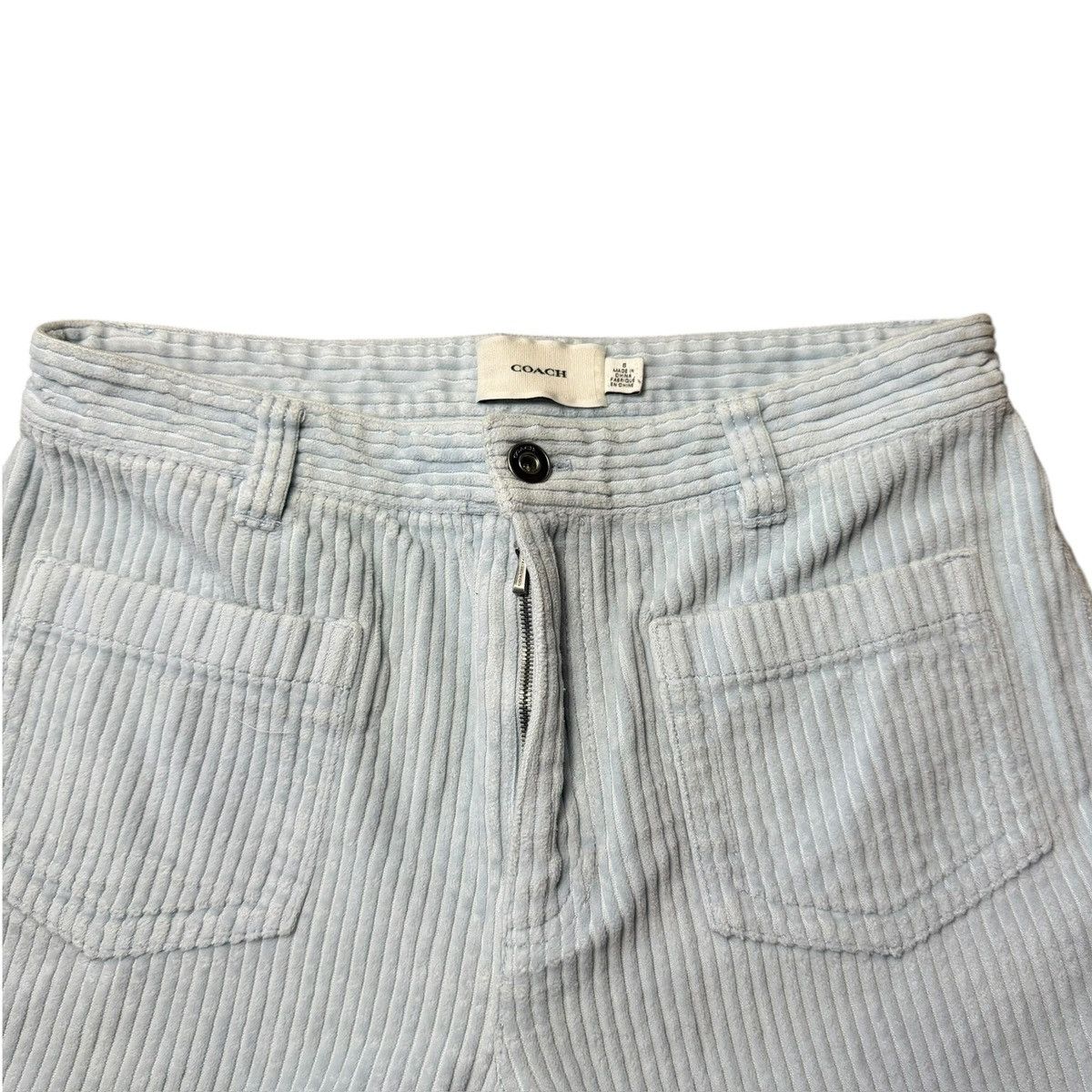 Coach Coach Ice Blue Corduroy Straight Leg Pants Size 28" / US 6 / IT 42 - 3 Thumbnail