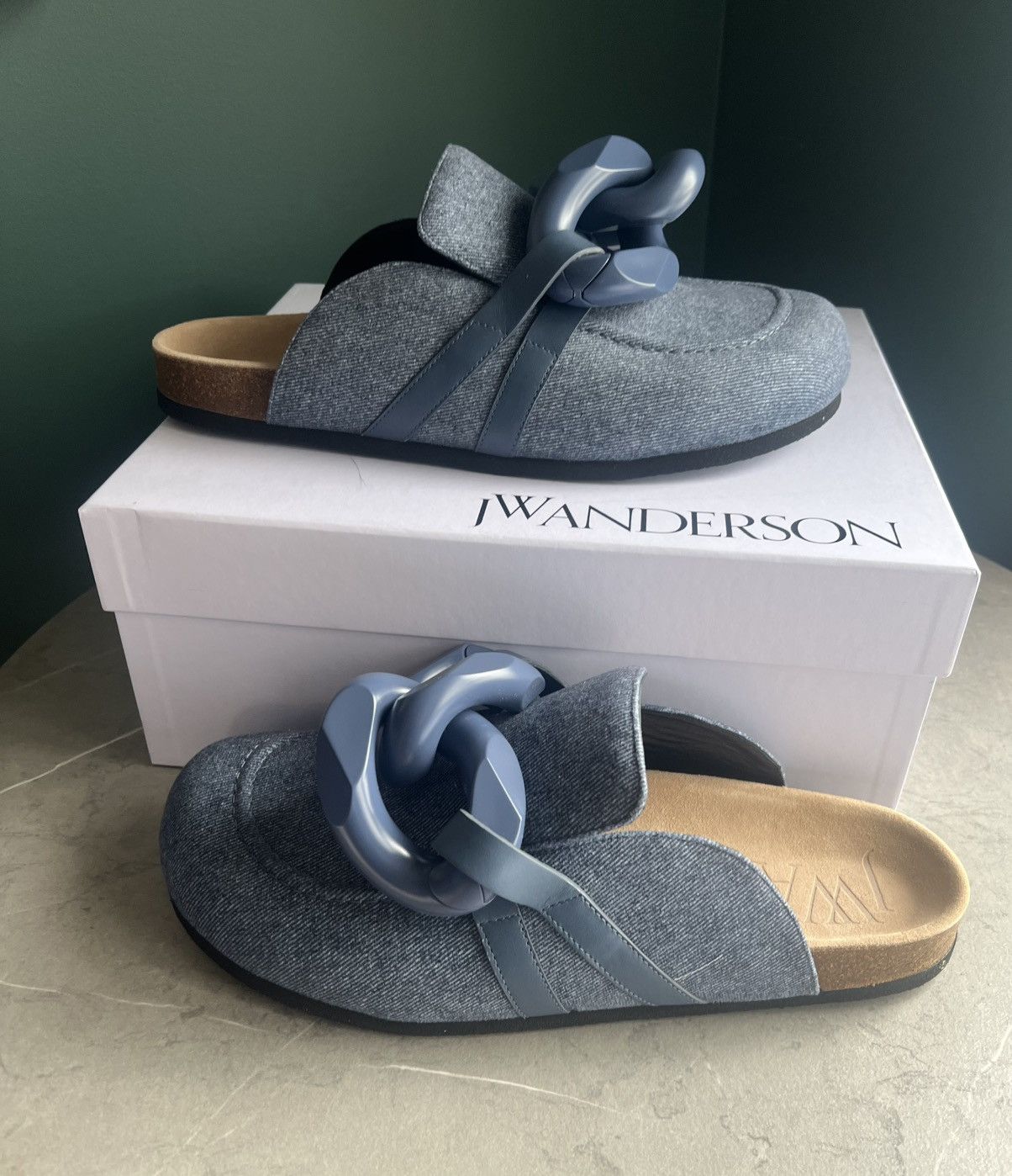 JW Anderson JW ANDERSON Chain Link Denim Mule Loafer Size US 10.5 / EU 43-44 - 1 Thumbnail