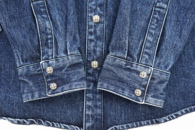 Chrome Hearts Chrome Hearts Cross Patch Denim Shirt Size US XL / EU 56 / 4 - 5 Thumbnail
