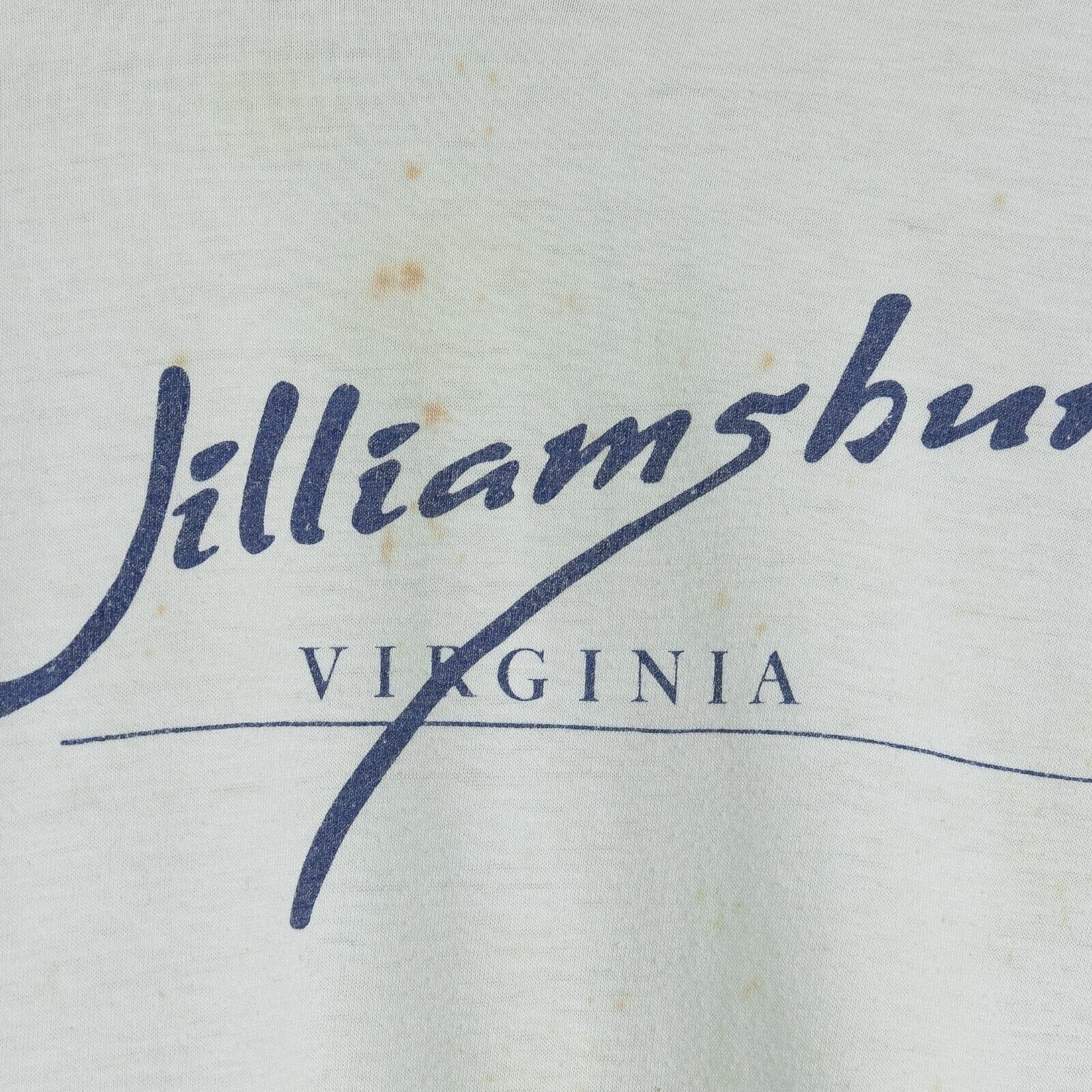 Vintage Vintage 80s Williamsburg Virginia T Shirt Medium - Thrashed Size US M / EU 48-50 / 2 - 5 Thumbnail