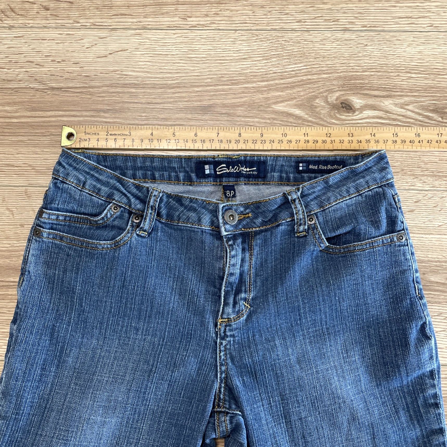 Vintage Salt Works Jeans Womens Size 8P Blue New York City Med Rise Bootcut Size 30" / US 8 / IT 44 - 3 Thumbnail