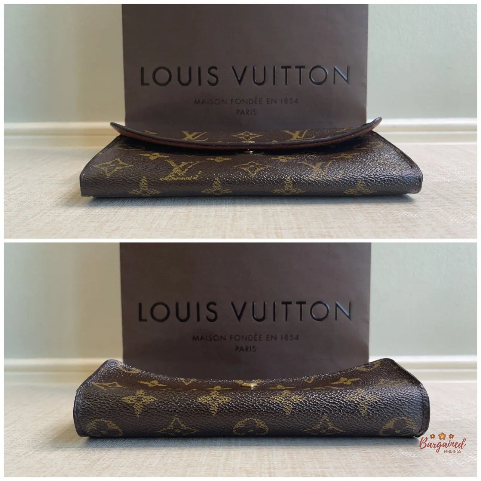 Louis Vuitton LOUIS VUITTON Vintage Brown Monogram Canvas Sarah Wallet Size ONE SIZE - 3 Thumbnail
