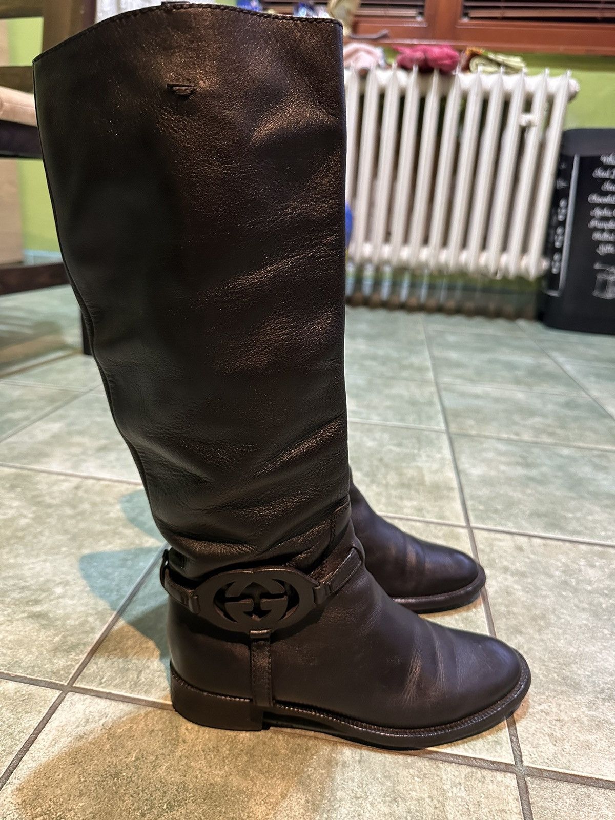 Cowboy Equipment × Gucci Gucci cowboy womens leather boots size 35 Size US 5 / IT 35 - 5 Thumbnail