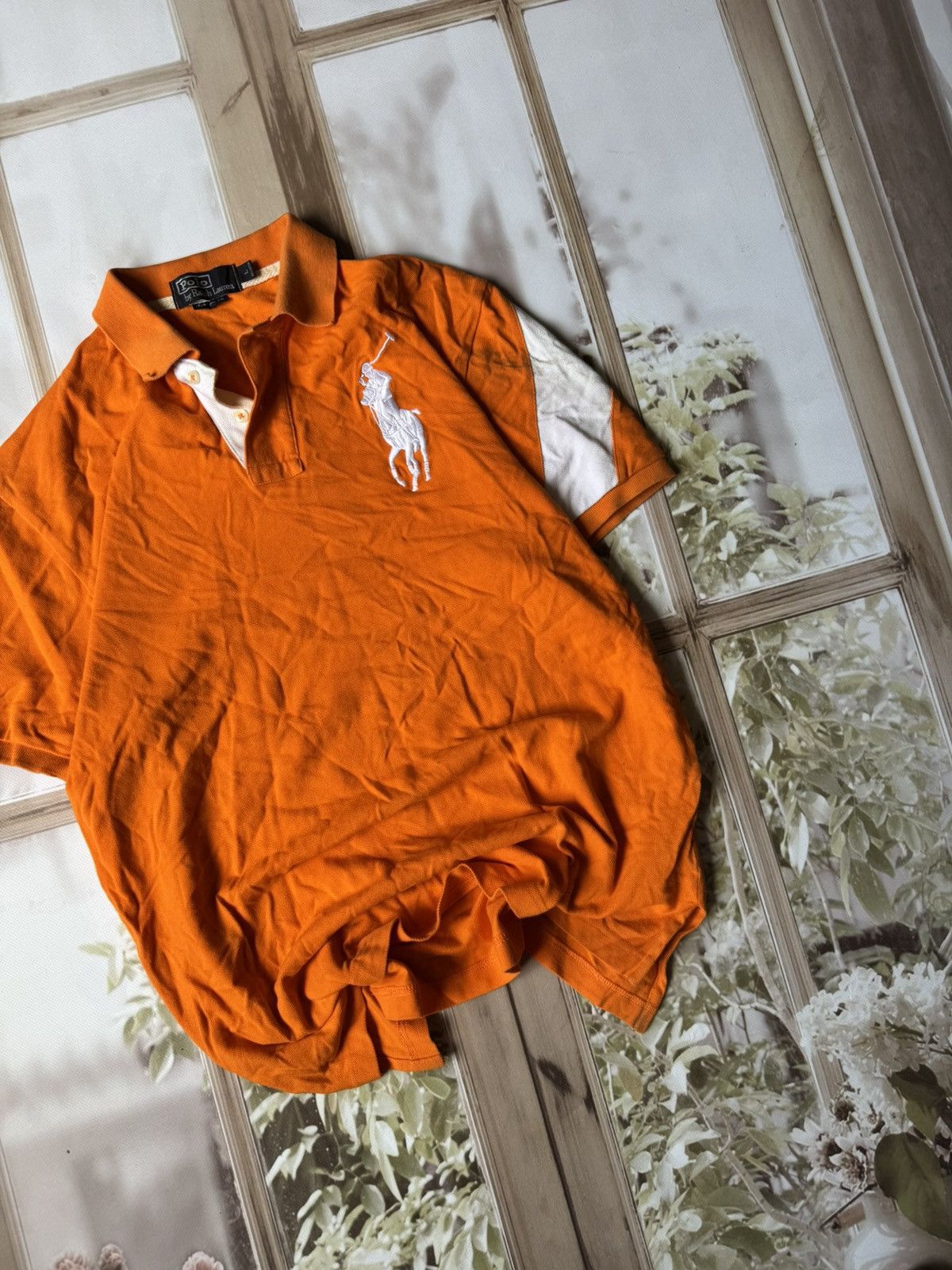Polo Ralph Lauren Polo Ralph Lauren Big Pony Mesh Polo - Bright Orange Size US L / EU 52-54 / 3 - 3 Thumbnail