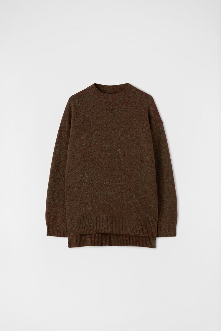 Jil Sander o1mt1gz1125 Crewneck Sweater in Dark Brown Size US M / EU 48-50 / 2 - 1 Thumbnail