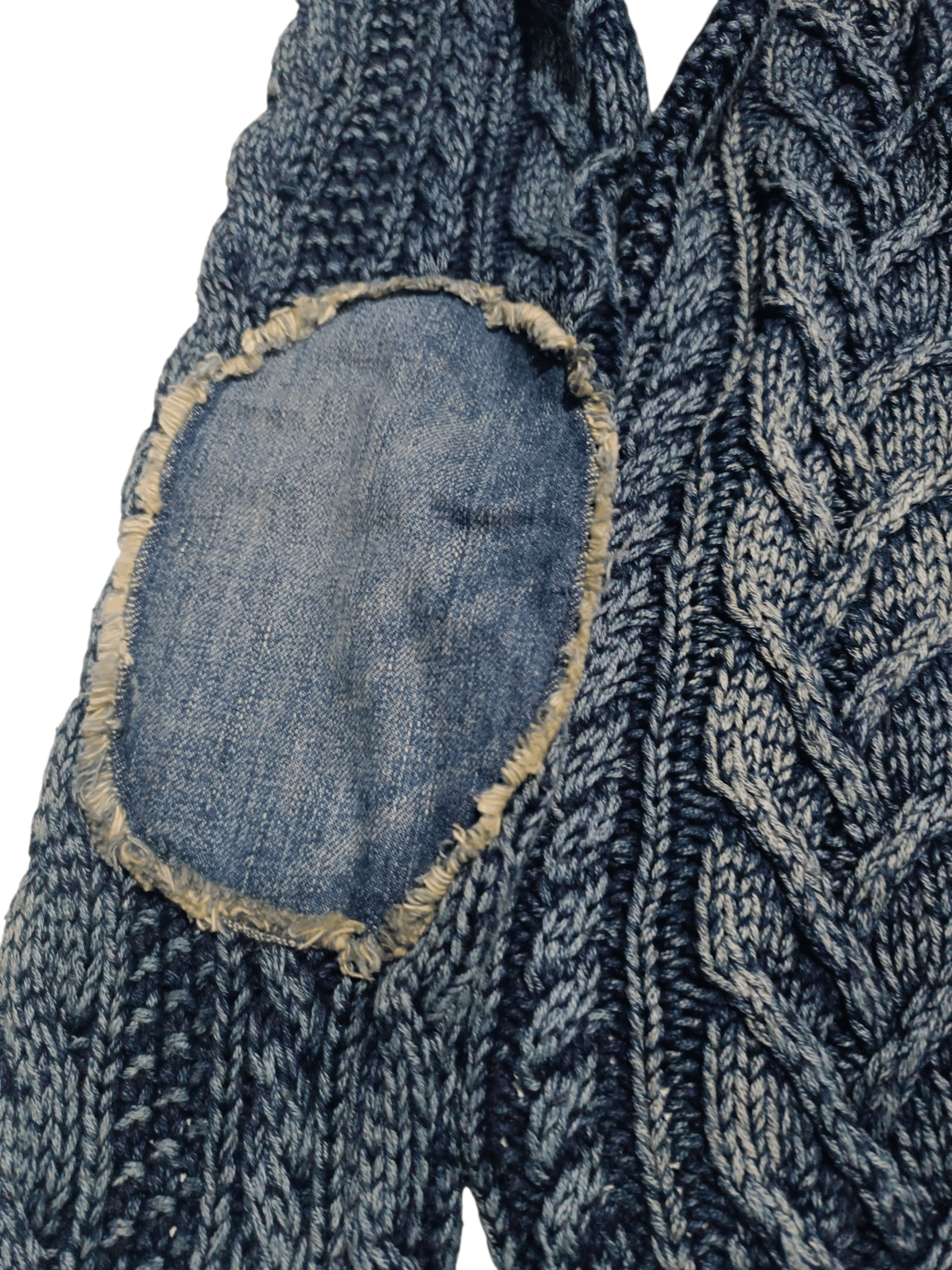 Denim & Supply Ralph Lauren Sweater Knit Indigo Dyed Wash Elbow Patch Denim Size US M / EU 48-50 / 2 - 10 Thumbnail
