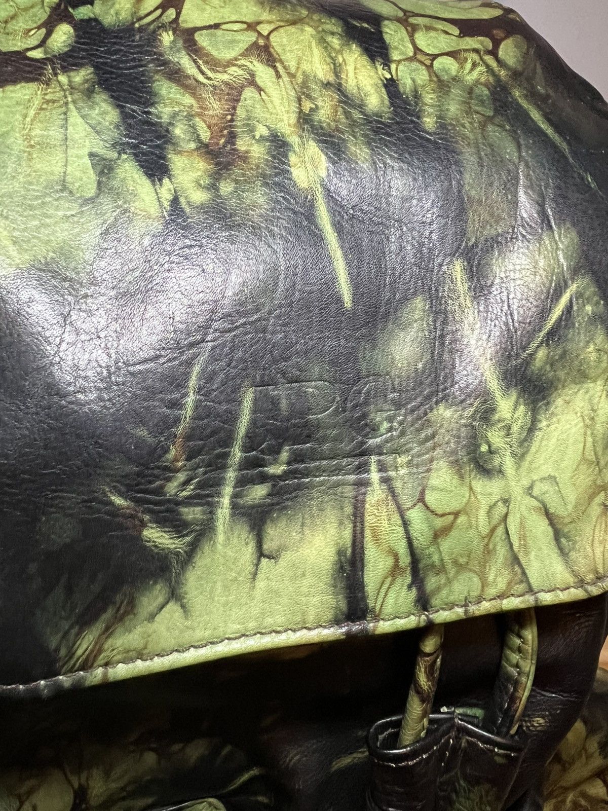 Jean Paul Gaultier Vintage 90s Jean Paul Gaultier Leather Camoflage Backpack Size ONE SIZE - 4 Thumbnail