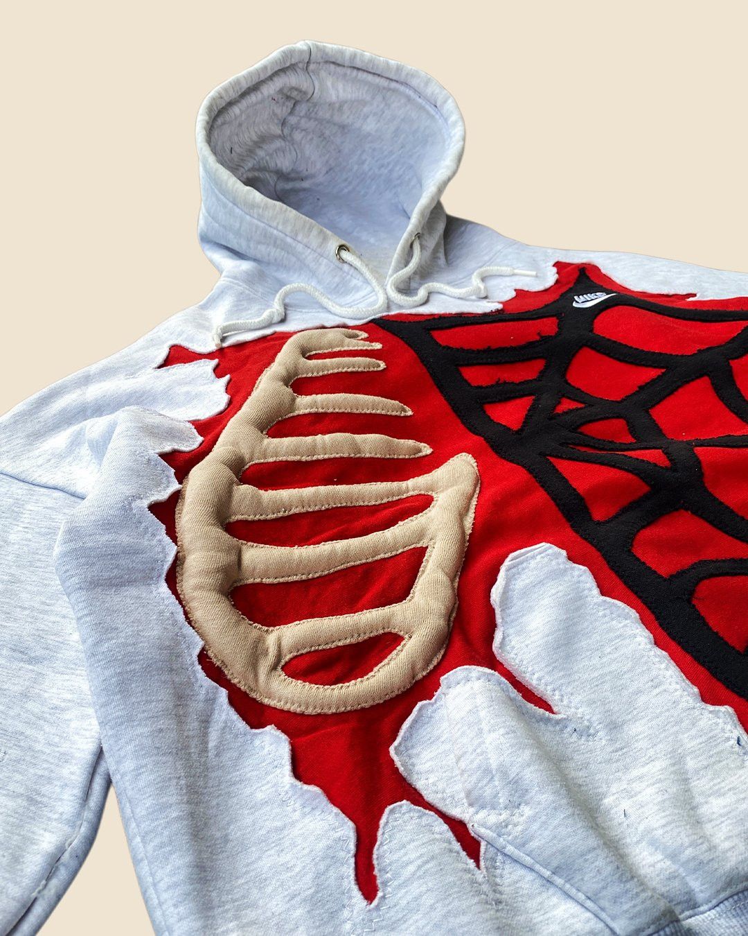 Handmade × Nike 1OF1 REWORKED NIKE BONES SPIDERWEB HOODIE SIZE LARGE Size US L / EU 52-54 / 3 - 3 Thumbnail
