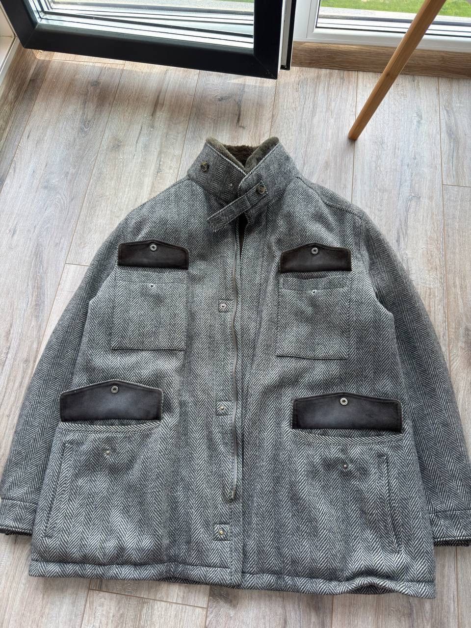 Loro Piana Loro Piana Traveller Wool Jacket Beaver Fur Lined Coat Size US XL / EU 56 / 4 - 13 Thumbnail
