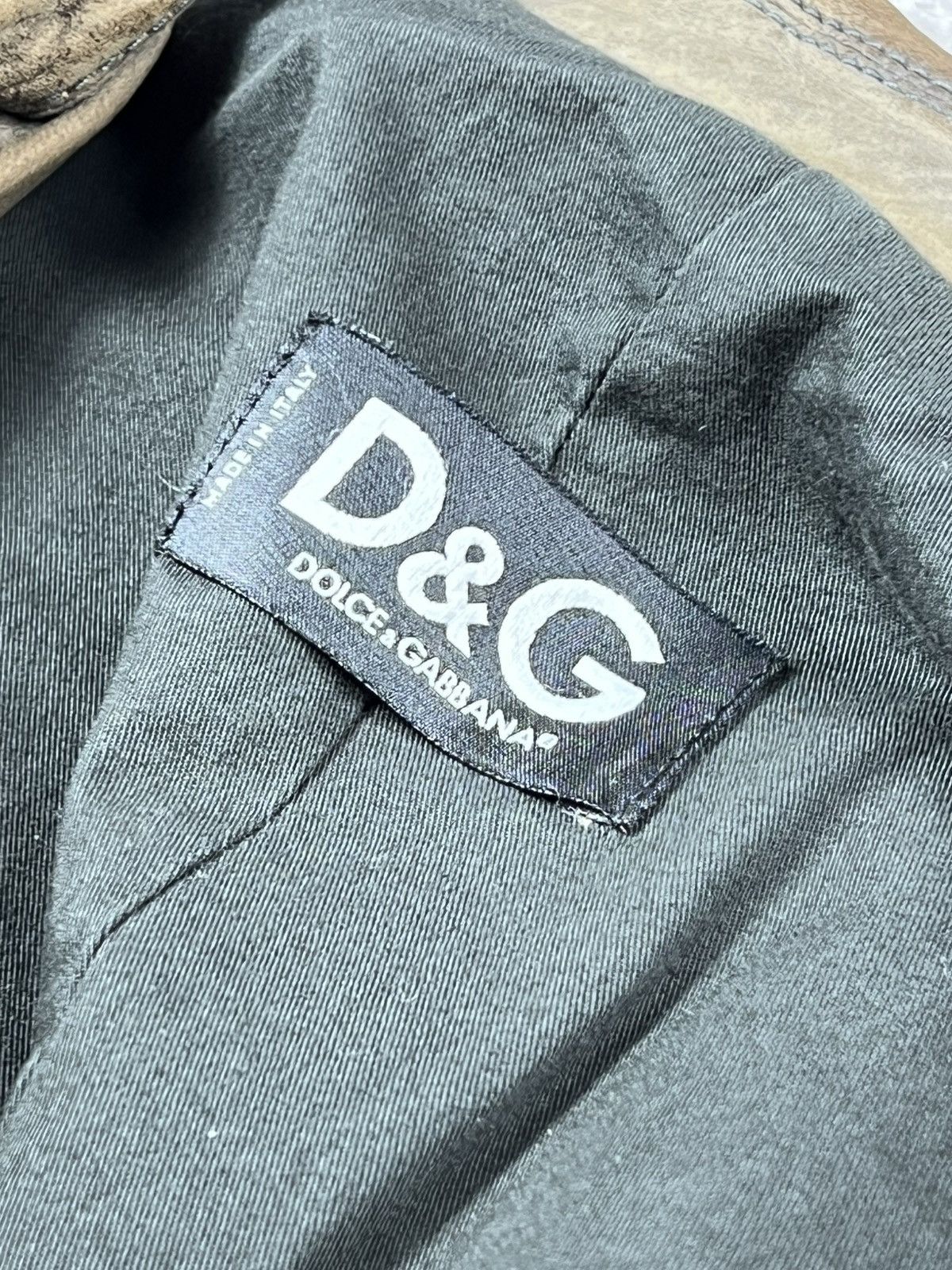 Dolce & Gabbana Dolce & Gabbana Cargo Leather Brown Coat Multipocket Size M Size US M / EU 48-50 / 2 - 10 Thumbnail