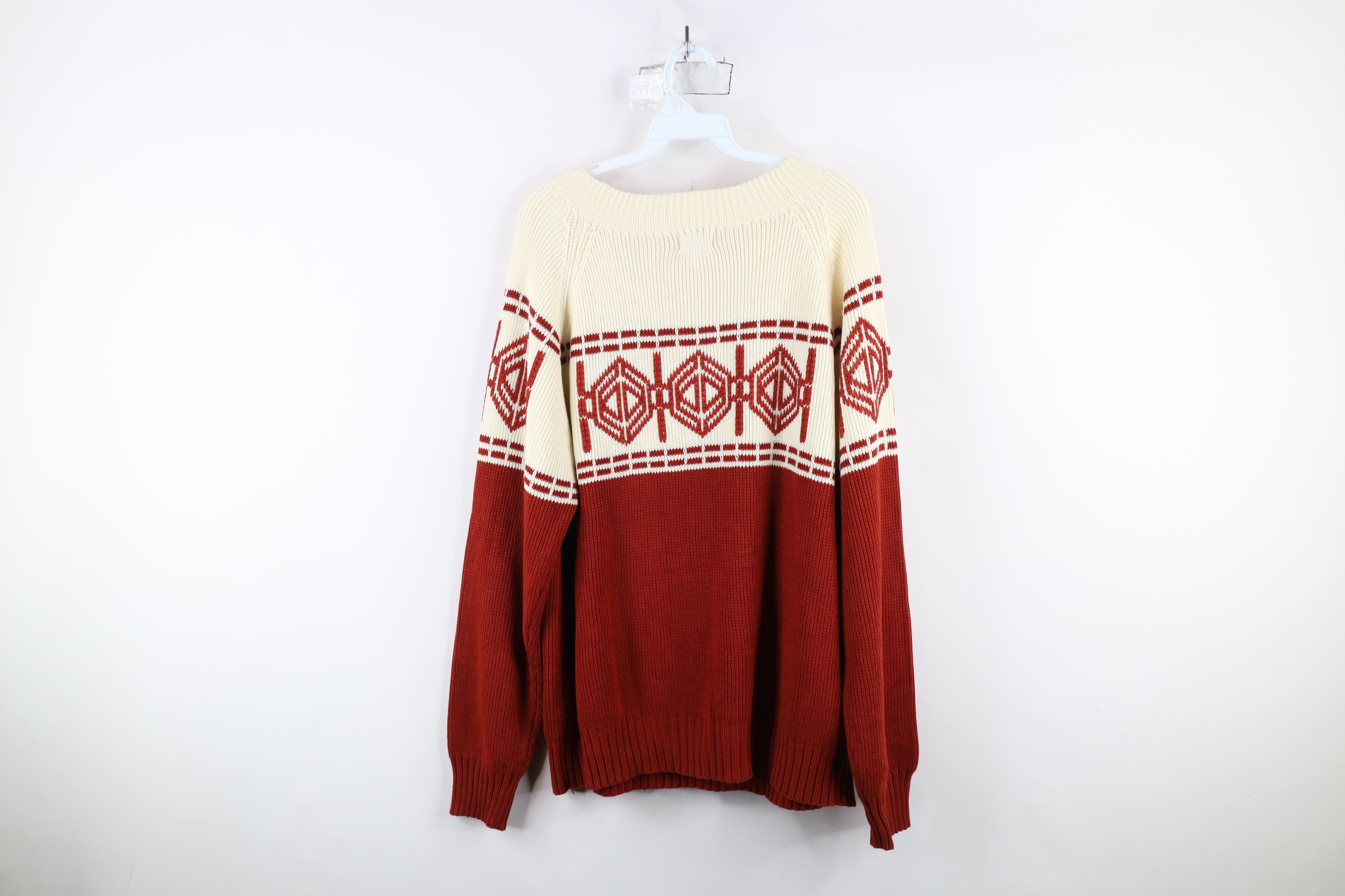 Vintage Vintage 70s Mid Century Modern MCM Ribbed Knit Sweater Size US M / EU 48-50 / 2 - 8 Thumbnail