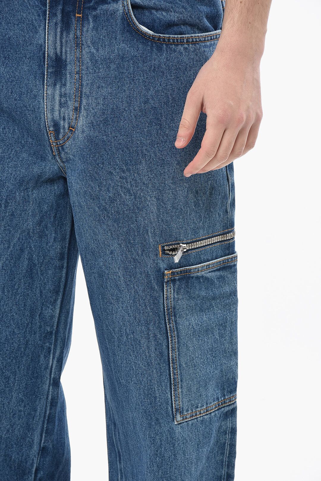 Givenchy og1mm0326 Cargo Straight-Fit Jeans in Blue Size US 31 - 3 Thumbnail
