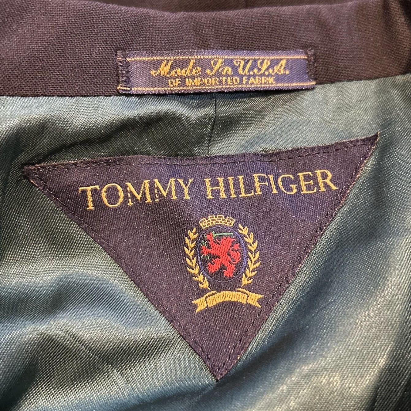 Tommy Hilfiger Vtg Tommy Hilfiger USA Made 42R 36X32 Black Mens Suit Jacket Pants 2 Piece Vintage Size 42R - 5 Thumbnail